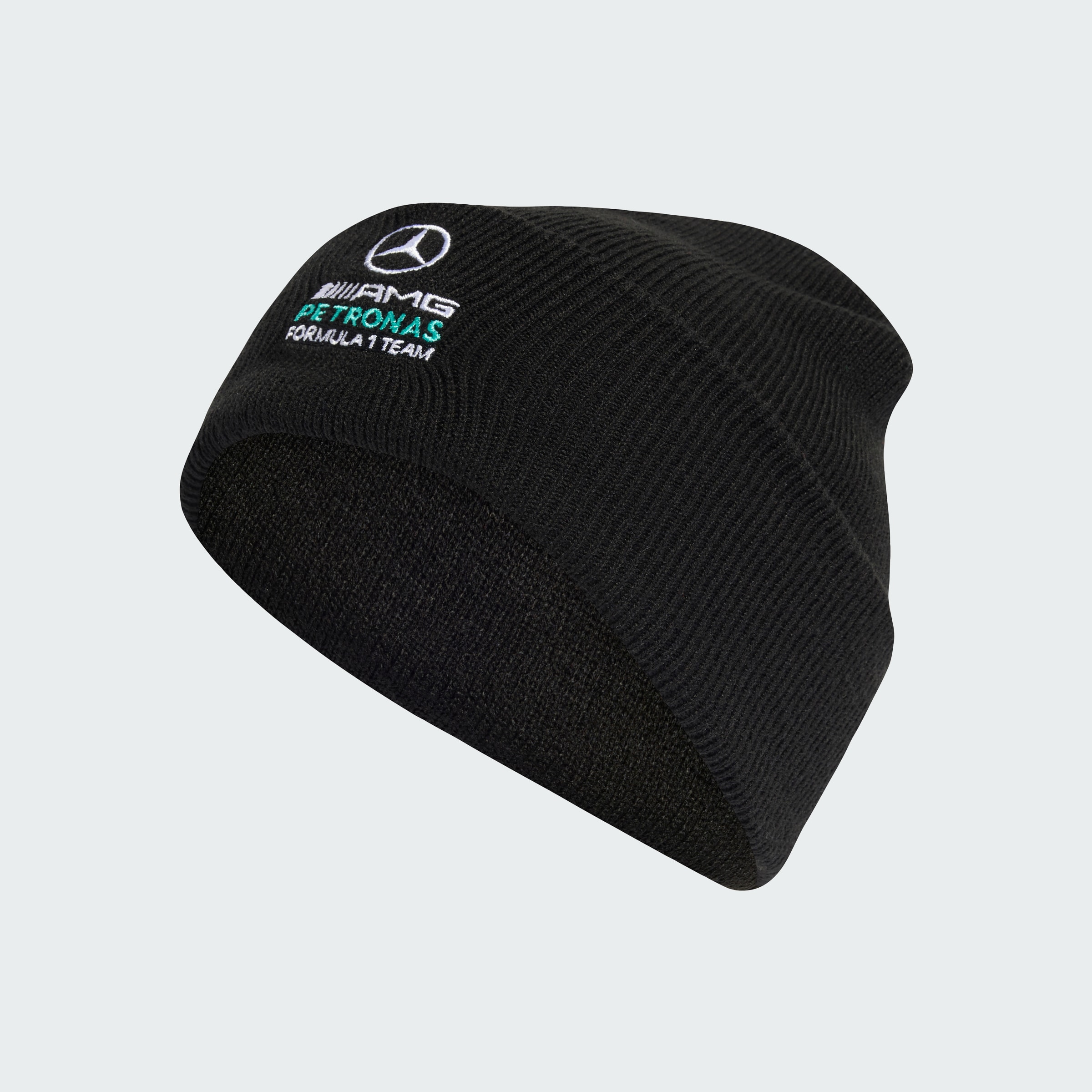 Pletená čepice, Mercedes-AMG F1 - černá, Polyakryl