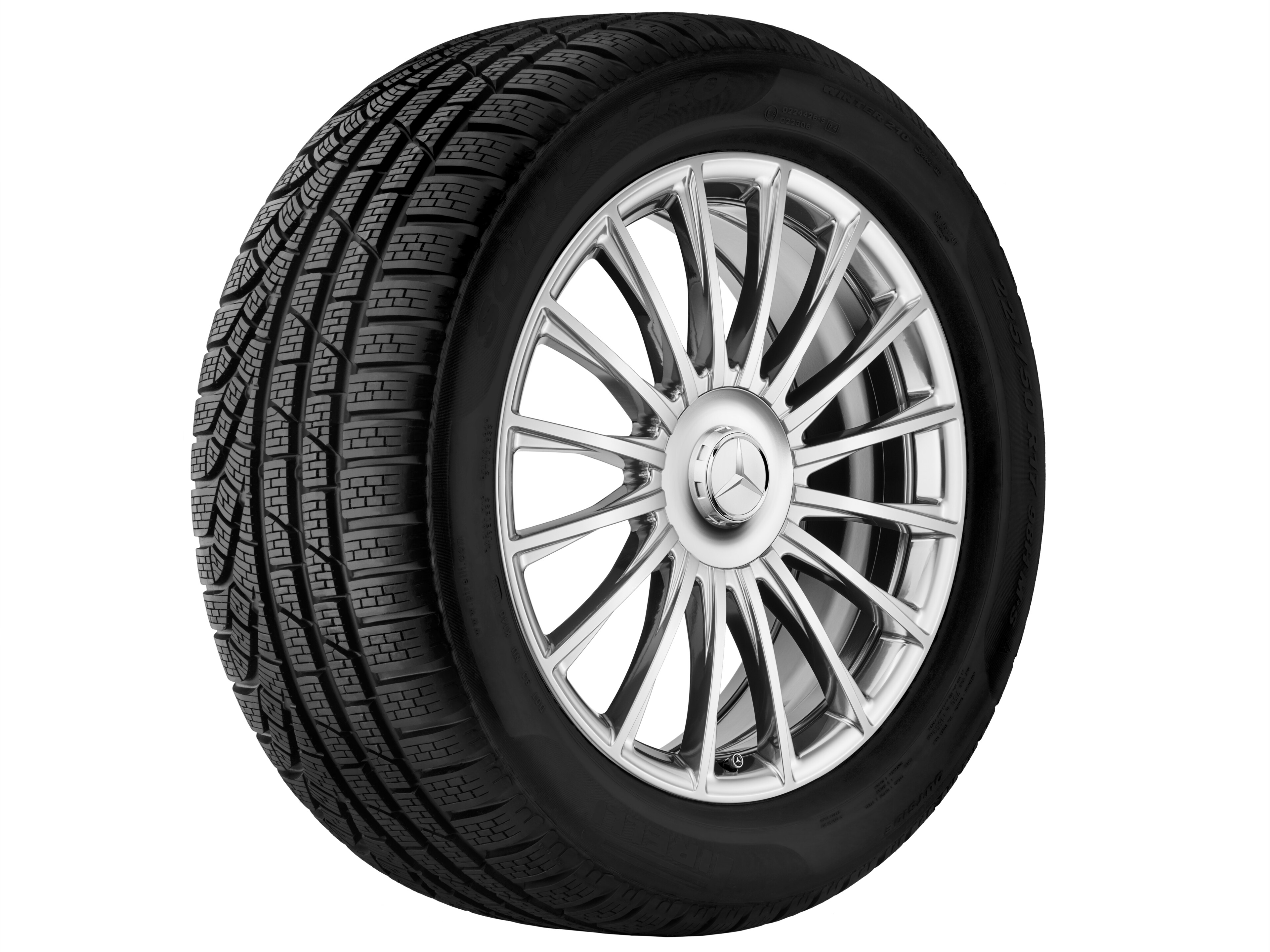 Vícepaprskové kolo, 50,8 cm (20 palců) - 8,5 J x 20 ET 38, stříbrné barvy, leštěné
