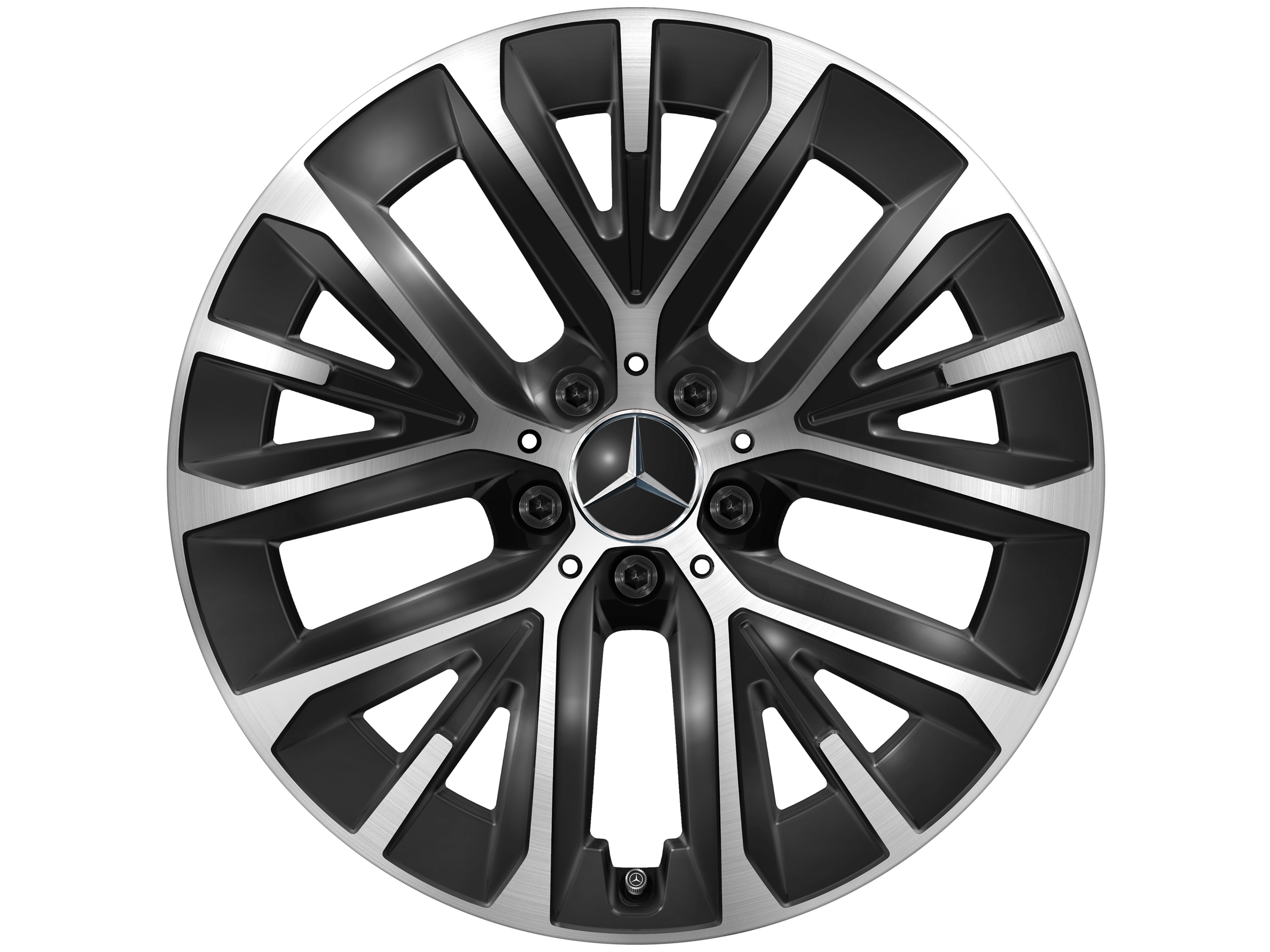 Kolo s 5 paprsky tvaru Y, Aero, 48,3 cm (19 palců), soustružené do lesku - 8,5 J x 19 ET 30, černá, soustružené do lesku