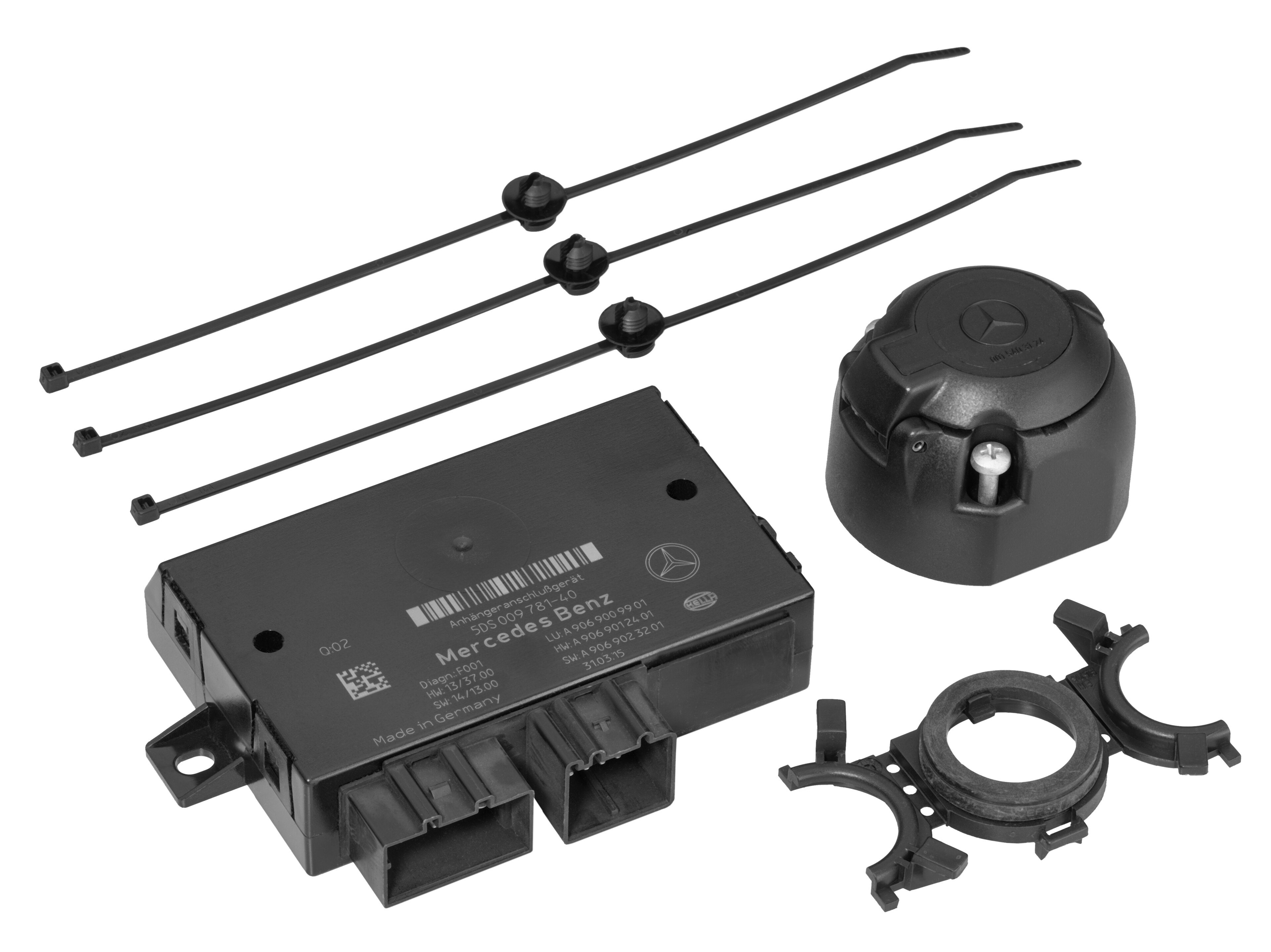 Tažné zařízení, Elektrická montážní sada, LED - černá
