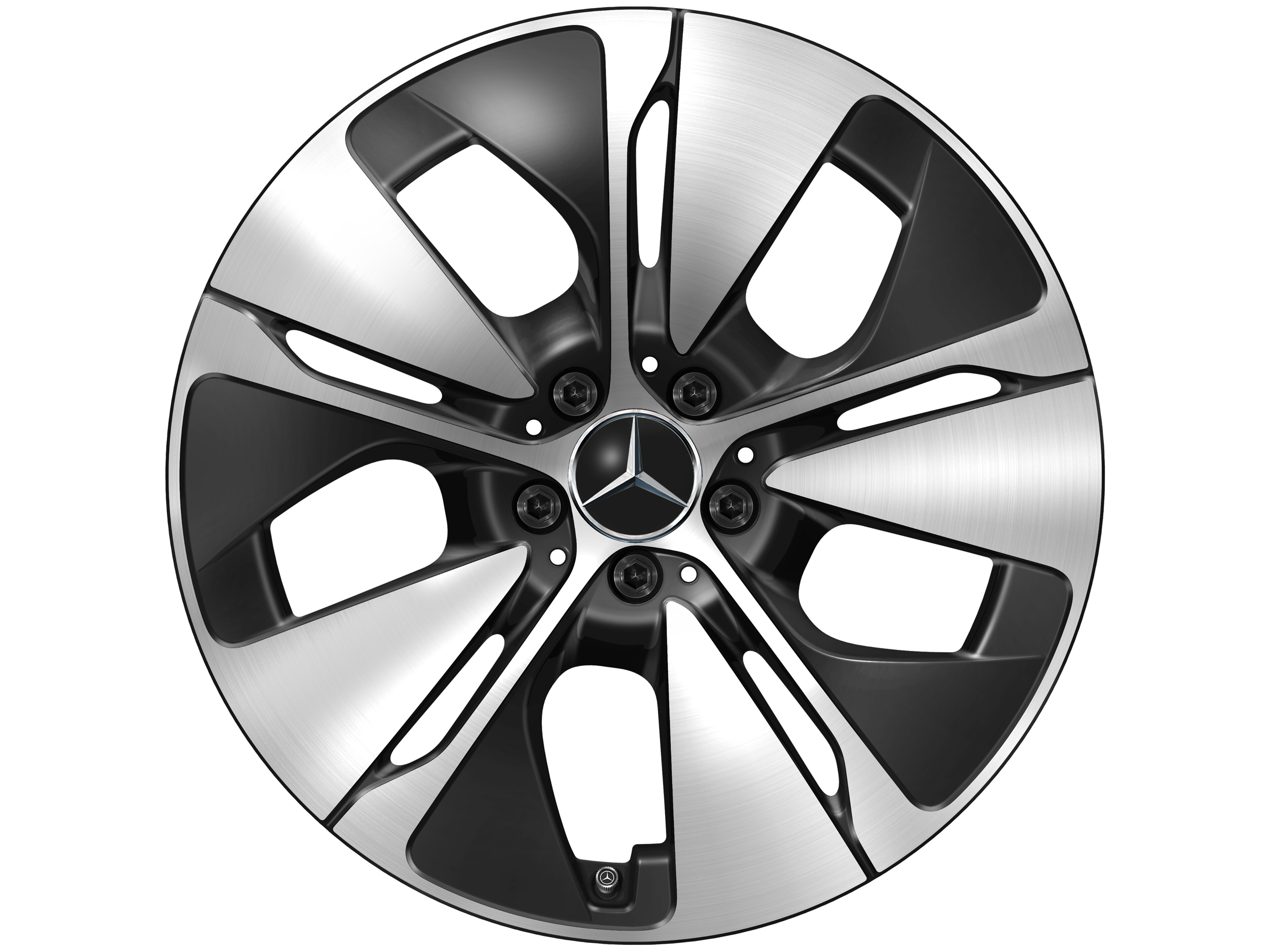 Kolo s 5 paprsky, Aero, 48,3 cm (19 palců) - 8,5 J x 19 ET 35,5, černá, soustružené do lesku