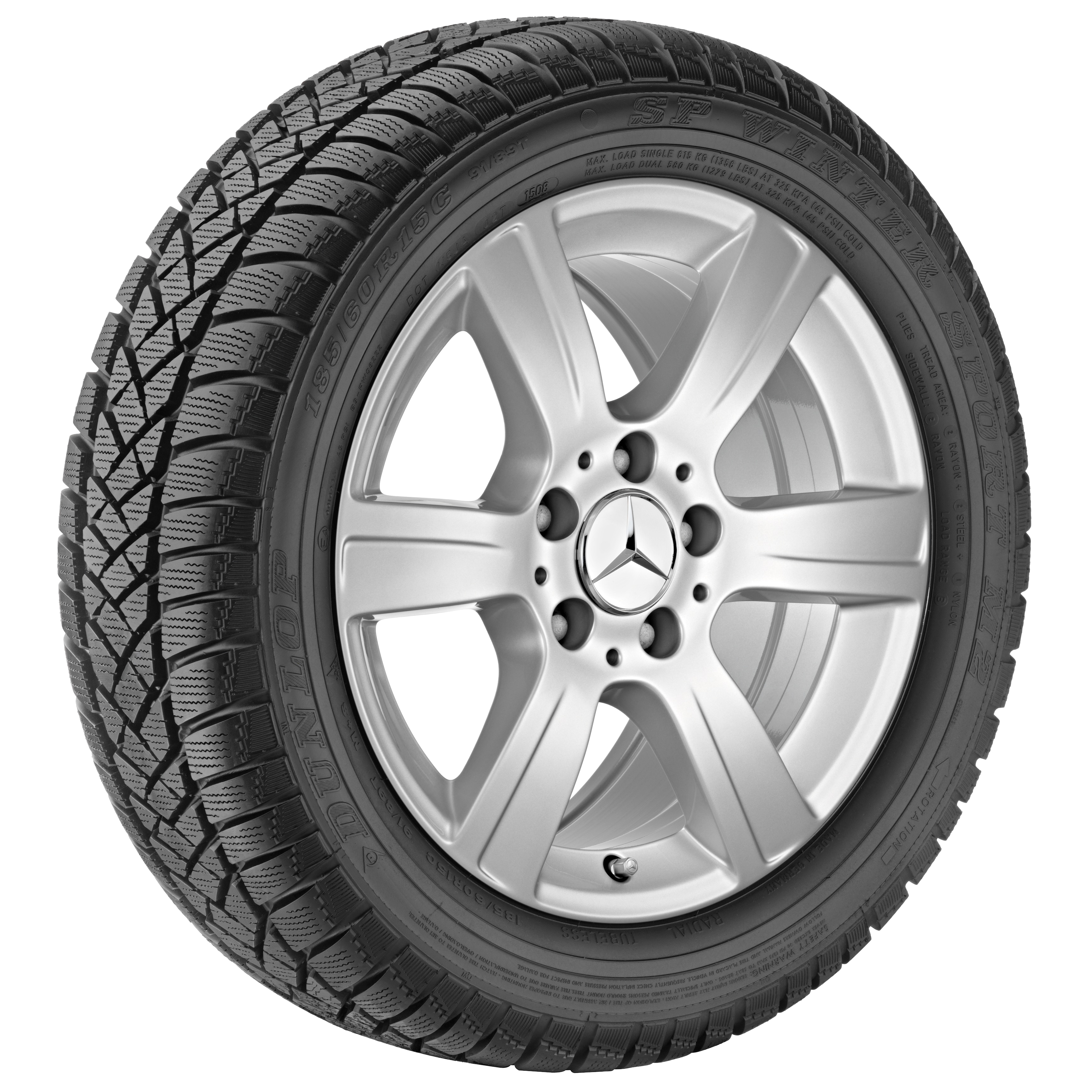 Kolo s 6 paprsky, 40,6 cm (16 palce) - 7,5 J x 16 ET 45,5, titanová stříbrná