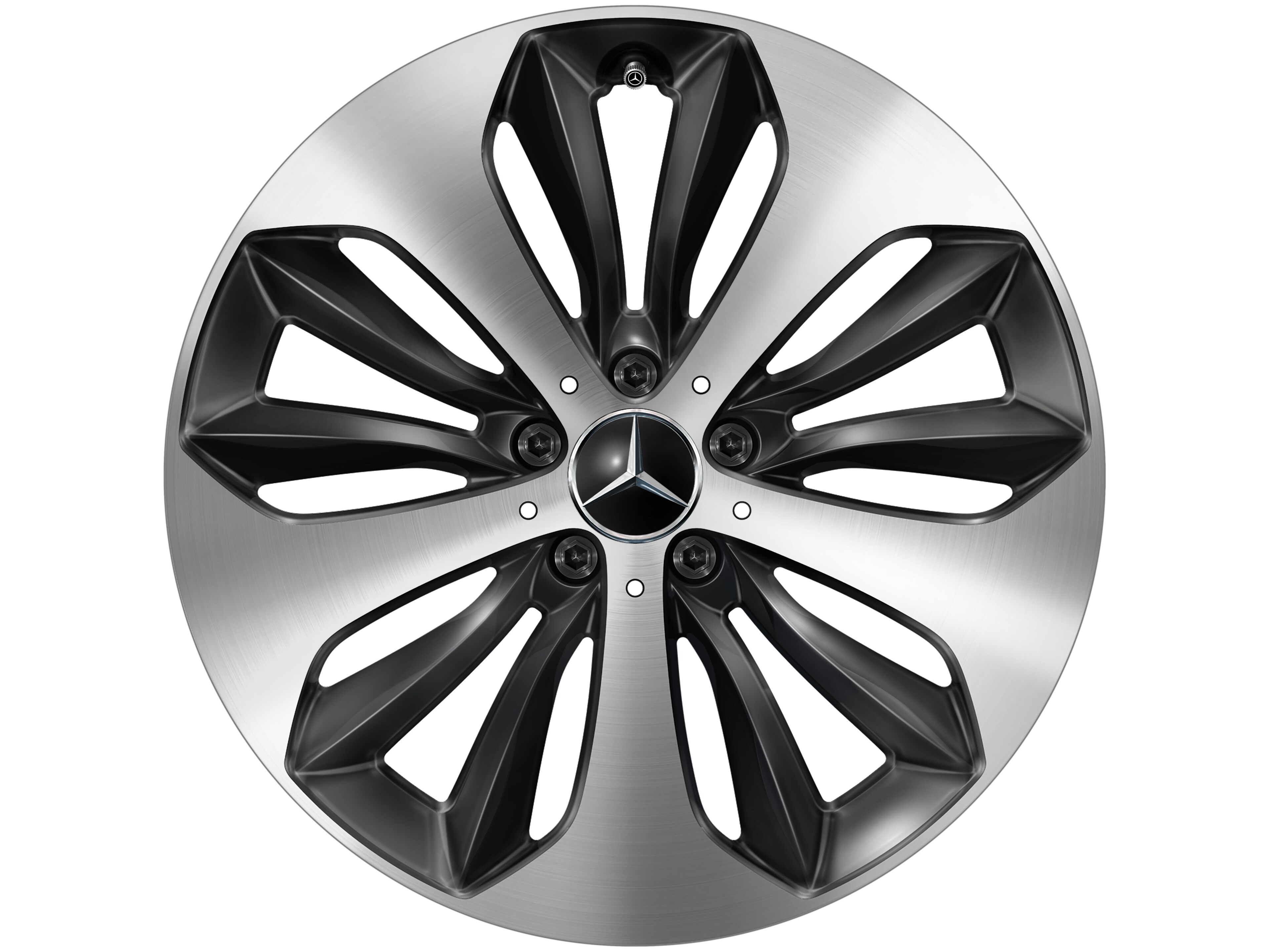 Kolo s 10 paprsky, Aero, 48,3 cm (19 palců), soustružené do lesku - 7,5 J x 19 ET 53, černá, soustružené do lesku