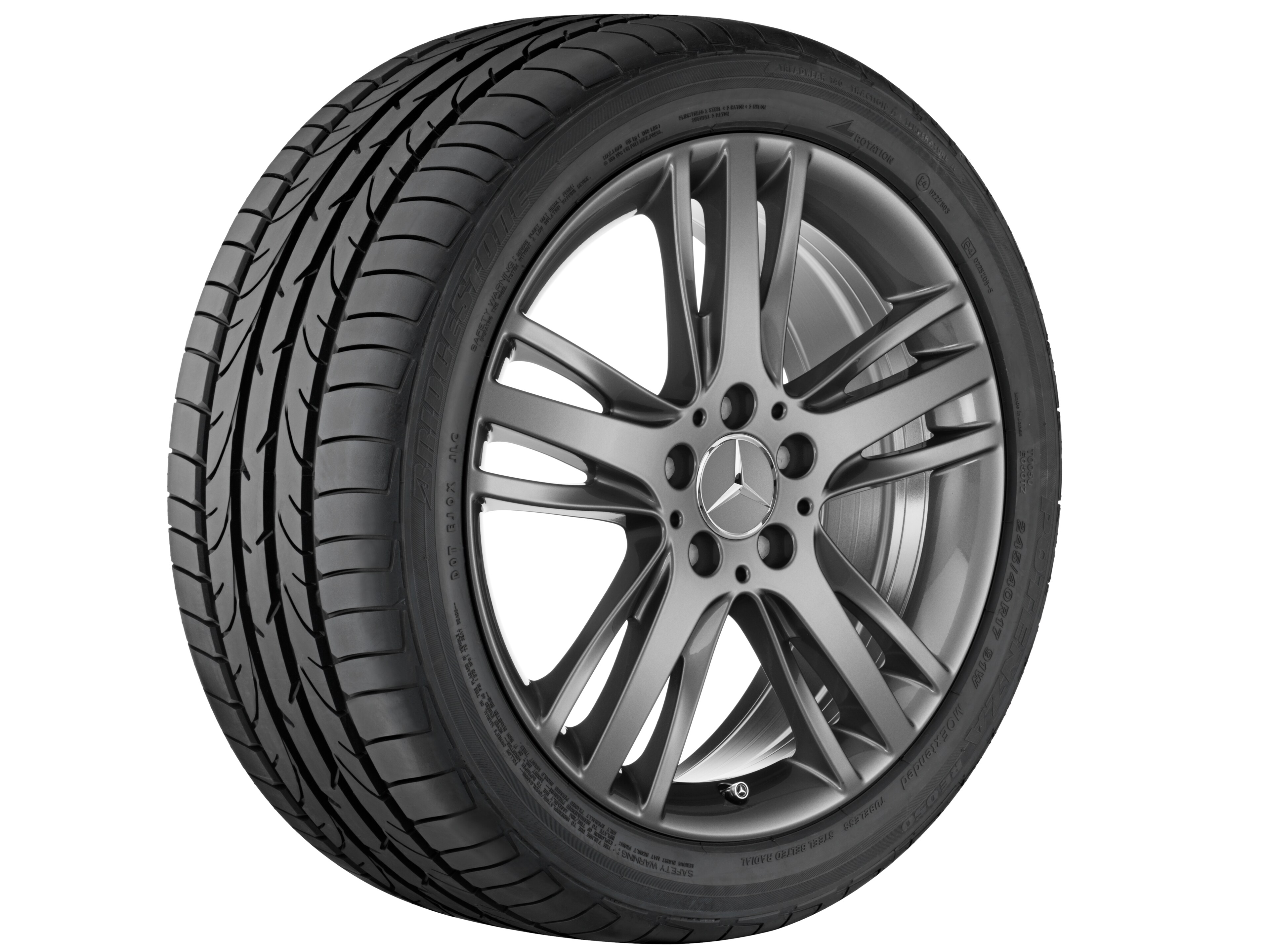 Kolo s 5 trojitými paprsky, 45,7 cm (18 palce) - 7,5 J x 18 ET 52, tremolit metalický, lakované