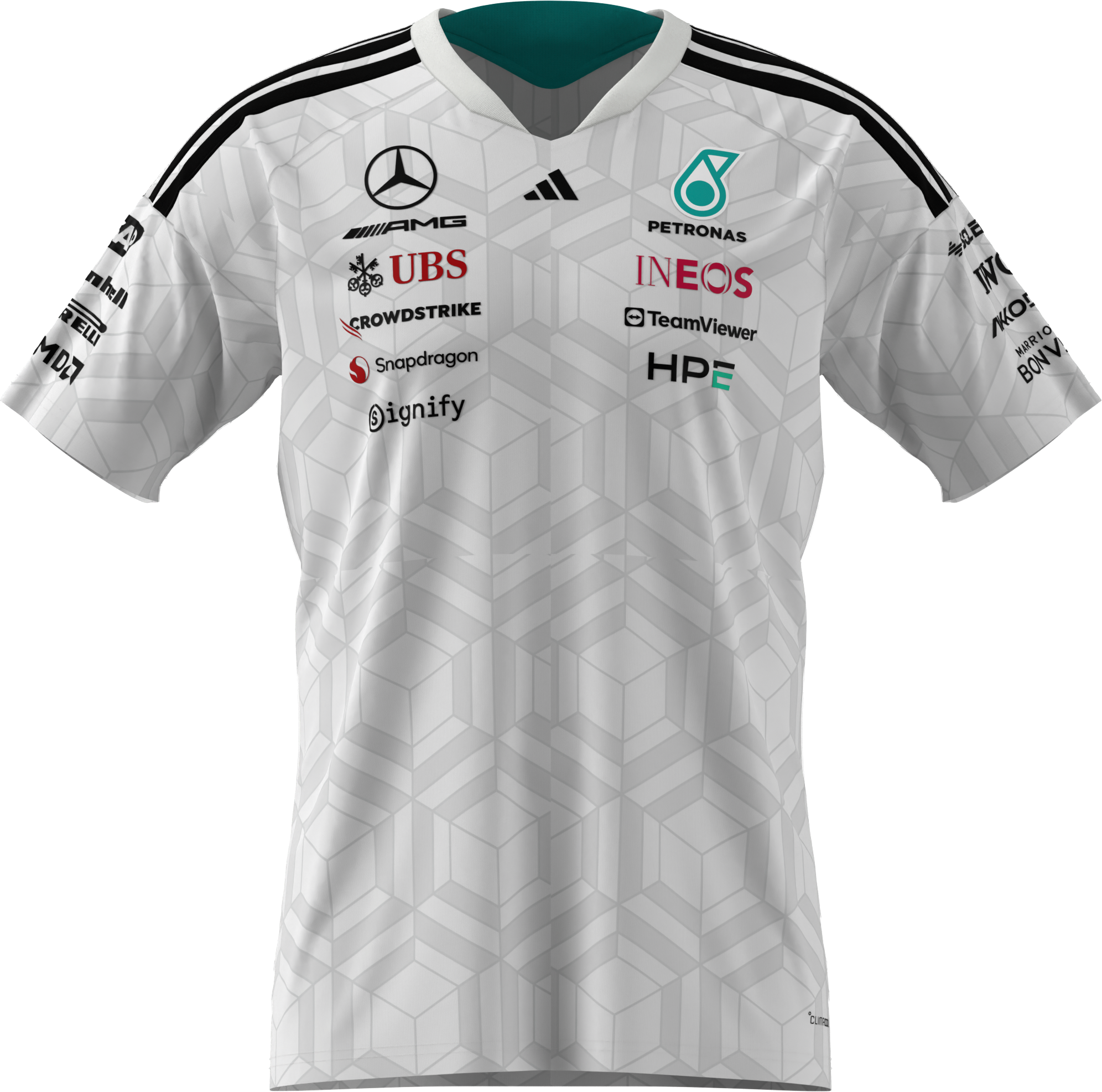 Pánské tričko, Řidič, Mercedes-AMG F1 - bílá, S