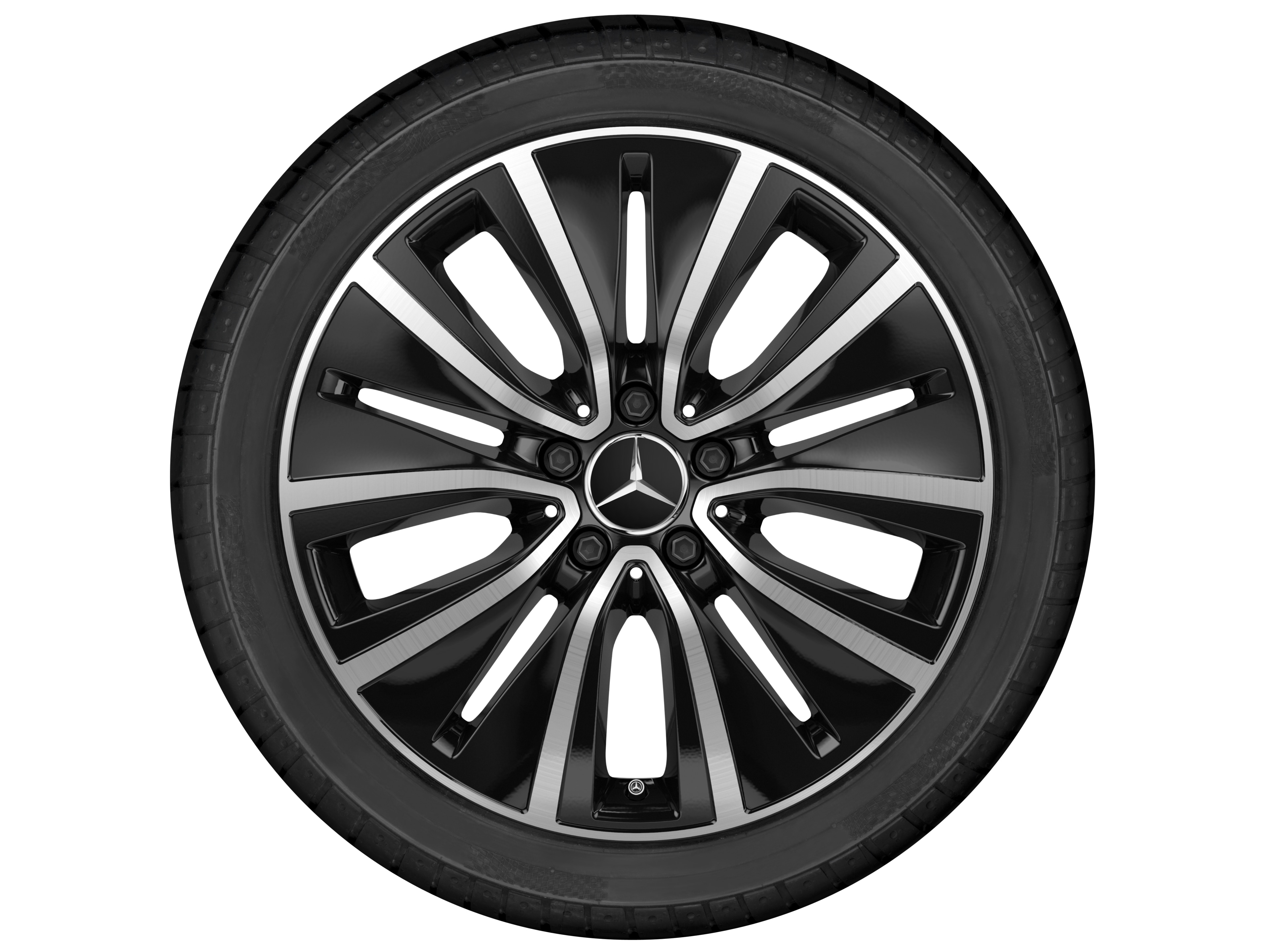 Kolo s 10 otvory, 45,7 cm (18 palce) - 8 J x 18 ET 33, černá, soustružené do lesku