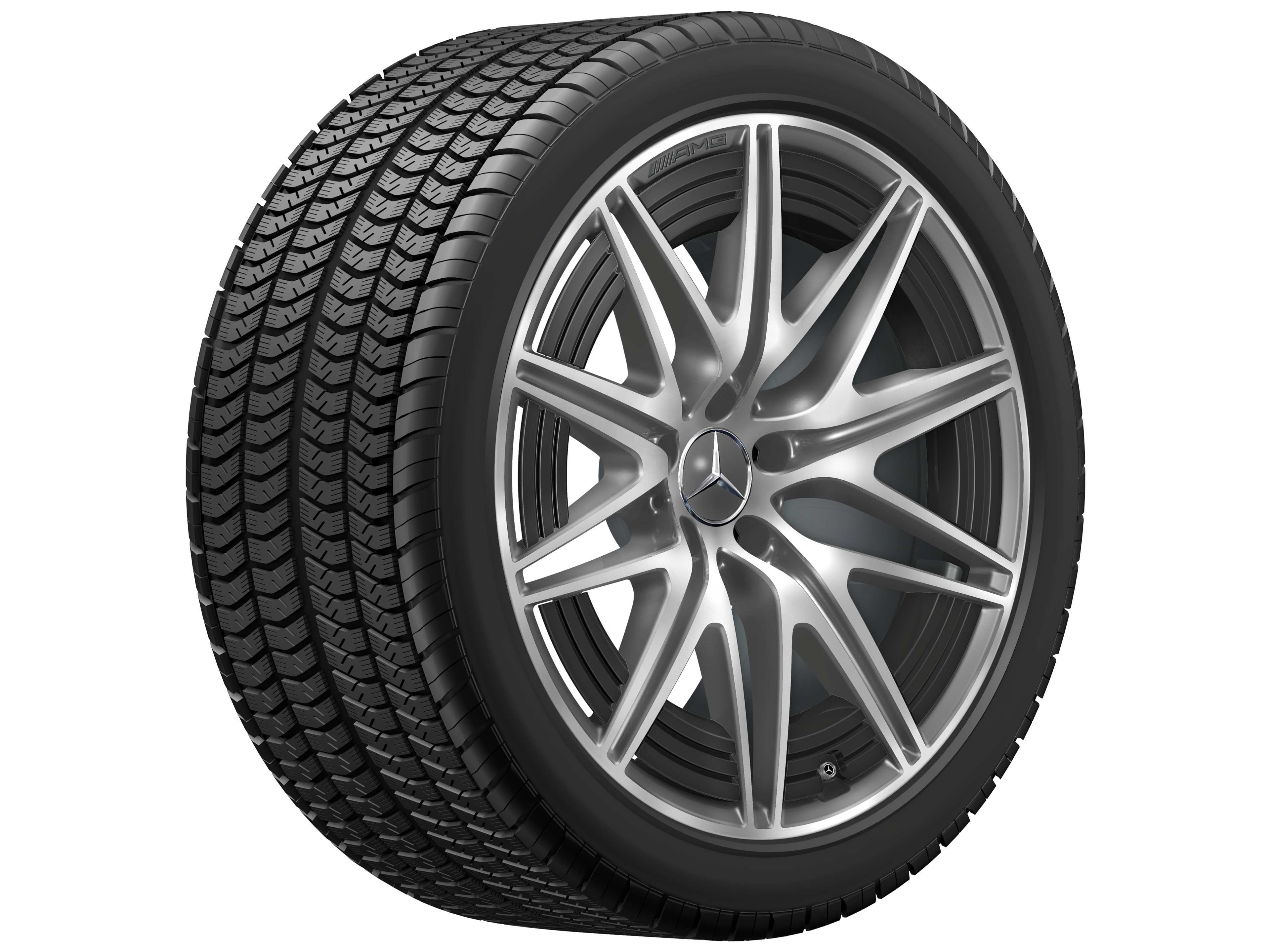 Kolo AMG s 10 paprsky, 50,8 cm (20 palců) - 11 J x 20 ET 33, šedá tantalum, soustružené do lesku