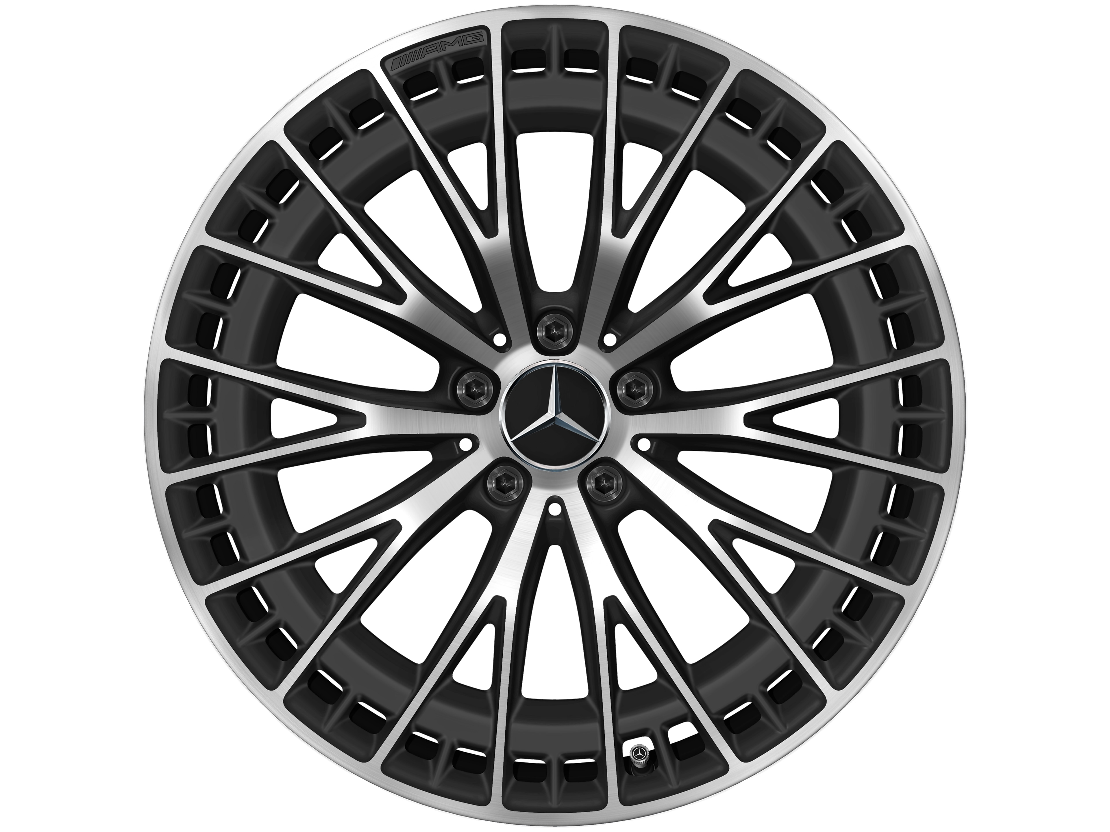 Kolo AMG z lehkých slitin, v provedení Y-spoke, 50,8 cm (20 palců) - 9,5 J x 20 ET 19, černá matná, soustružené do lesku