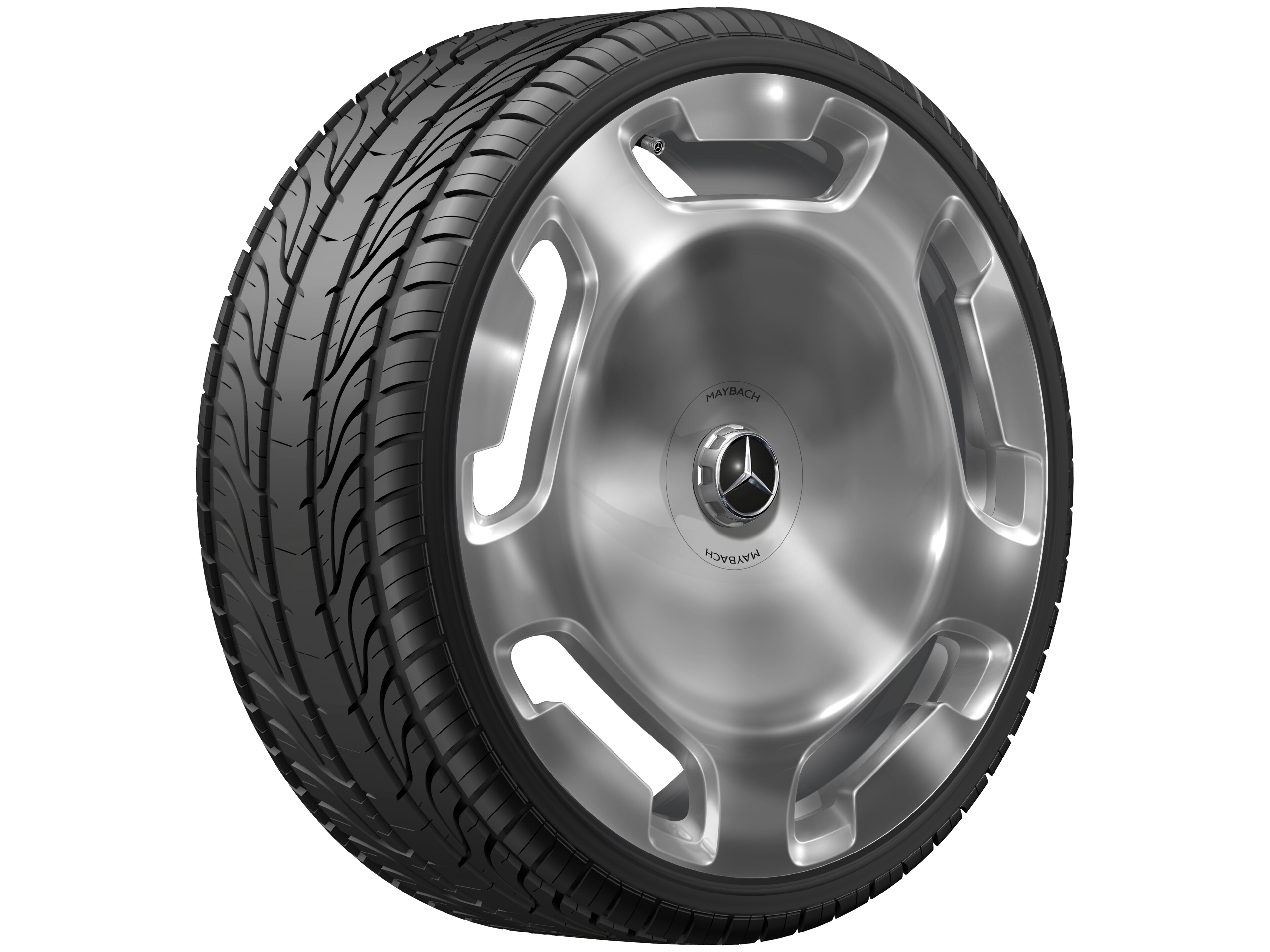 Kolo s 5 otvory, 58,4 cm (23 palců) - 9,5 Jx23 ET 47, stříbrné barvy, leštěné
