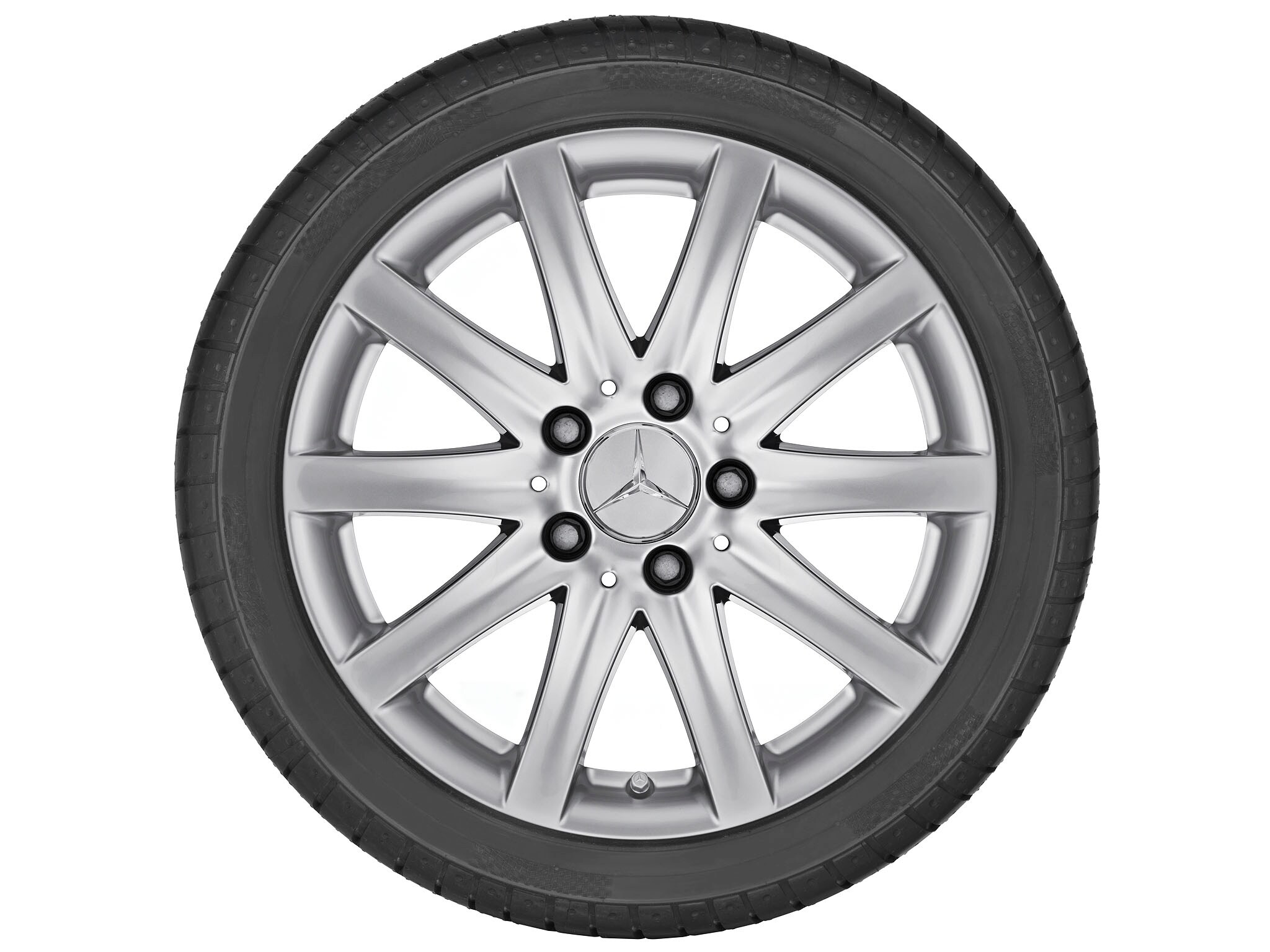 Kolo s 10 paprsky, Lugo, 40,6 cm (16 palce) - 7,5 J x 16 ET 45, stříbrné barvy, lakované