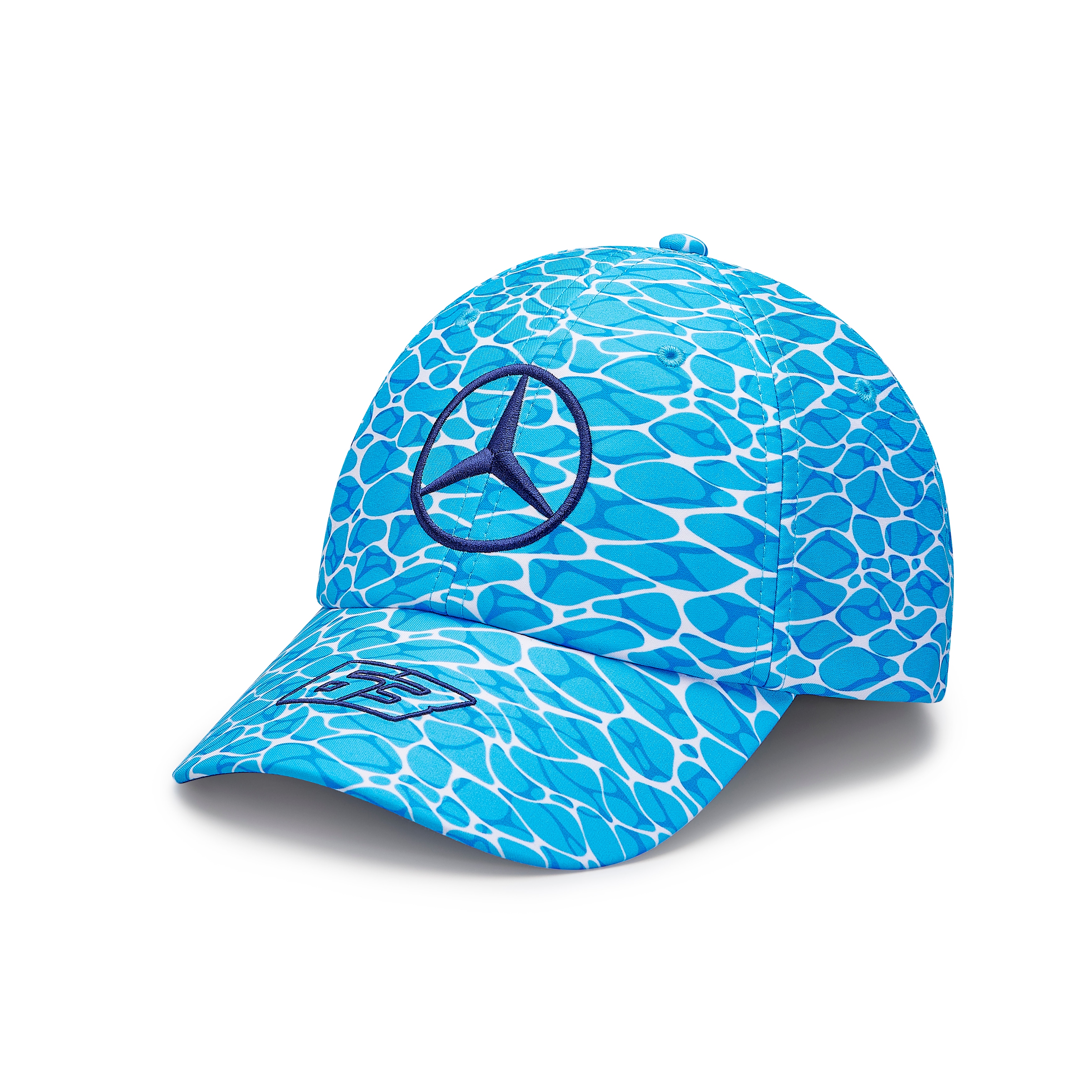 Kšiltovka, Speciální edice George Russell, NEPOTÁPĚT, Mercedes-AMG F1 - modrá, Polyester
