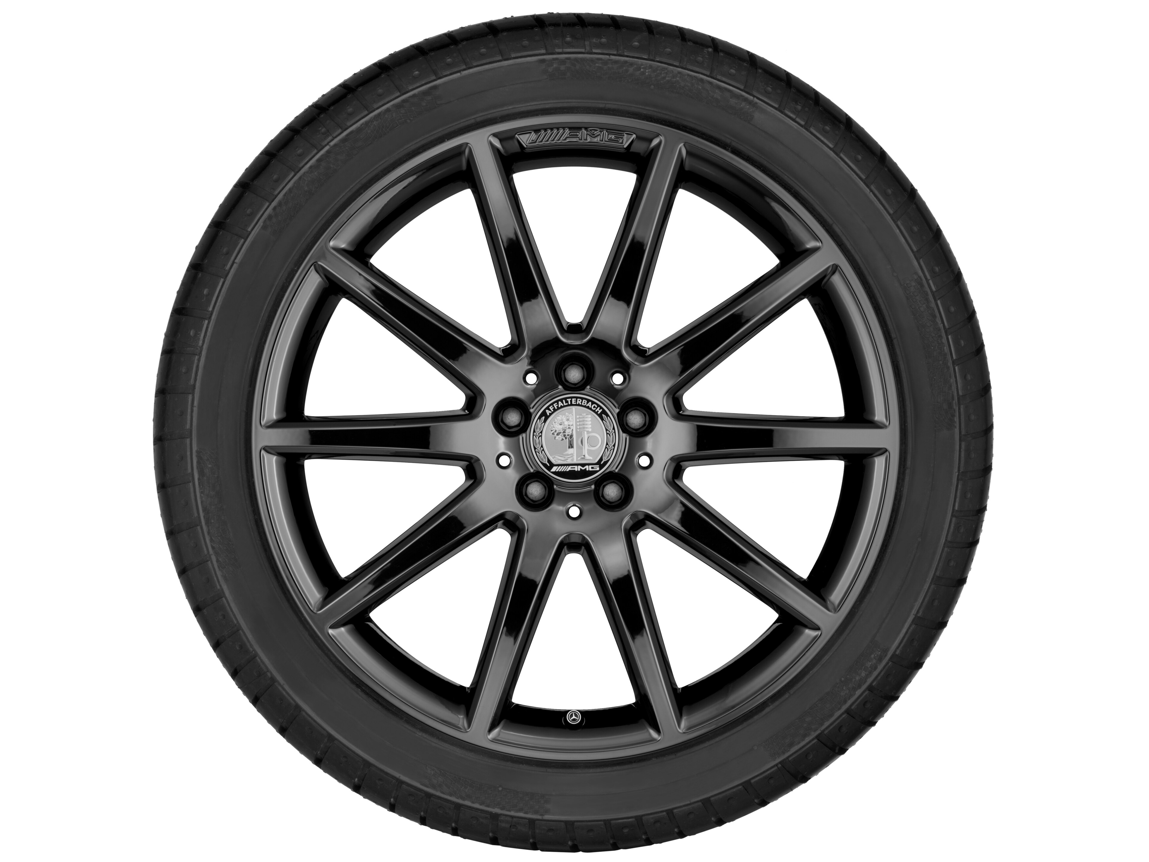 Kolo AMG s 10 paprsky, 50,8 cm (20 palců) - 8 J x 20 ET 43,5, černá titanium, vysoce lesklé