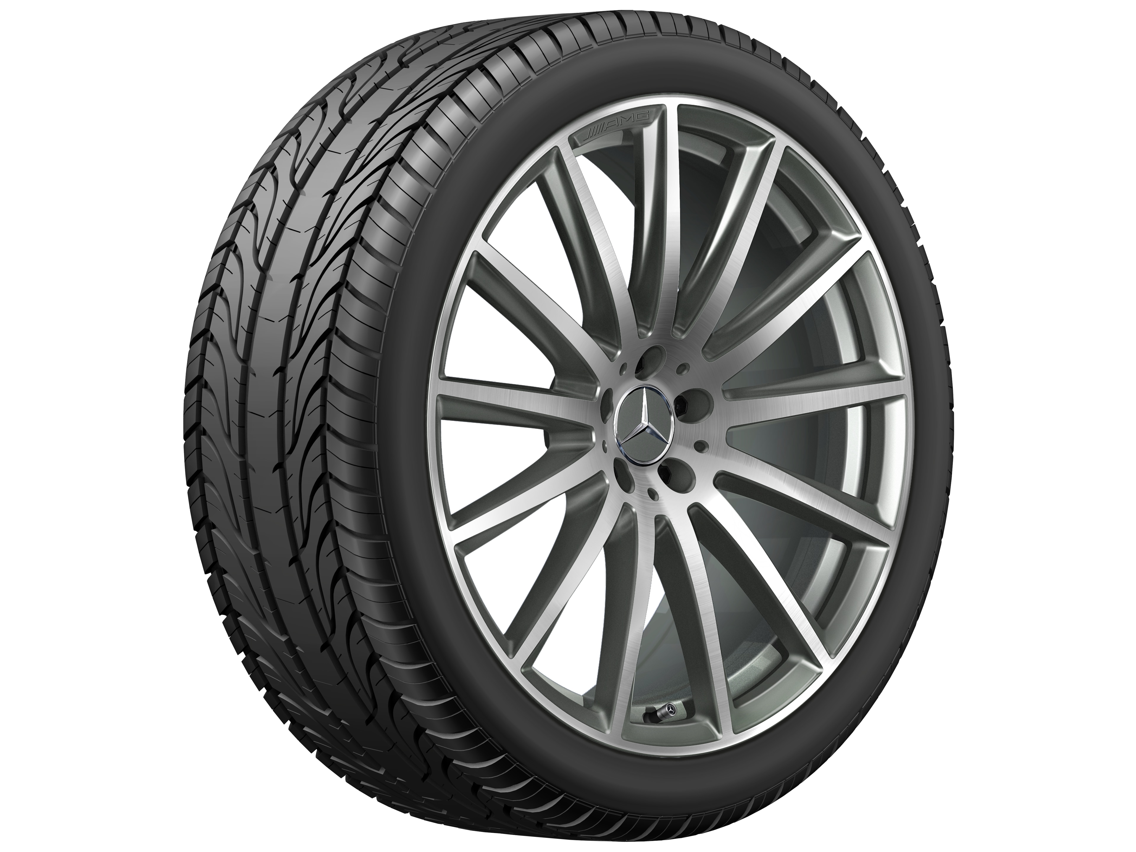 Vícepaprskové kolo AMG, 55,9 cm (22 palců) - 9,5 J x 22 ET 45, šedá titanium