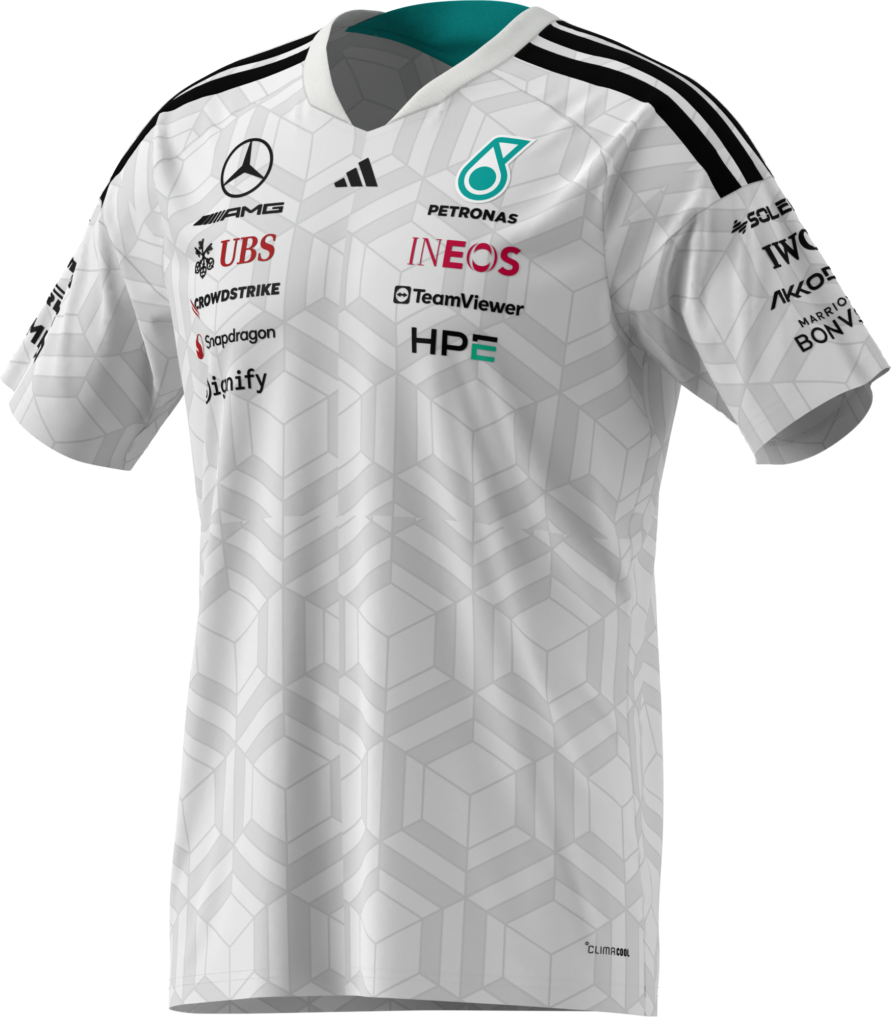 Pánské tričko, Řidič, Mercedes-AMG F1 - bílá, S