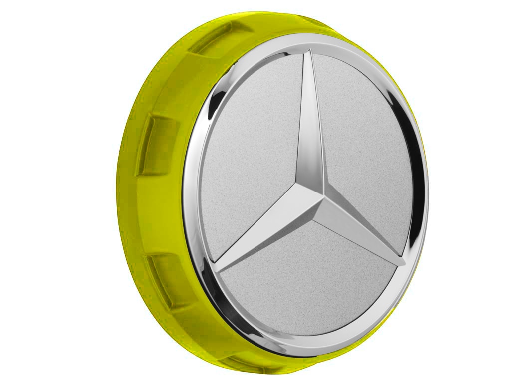 Ozdobný kryt kola AMG, v provedení s centrálním zamykáním, pro průměr středového otvoru 71,8 mm - žlutá