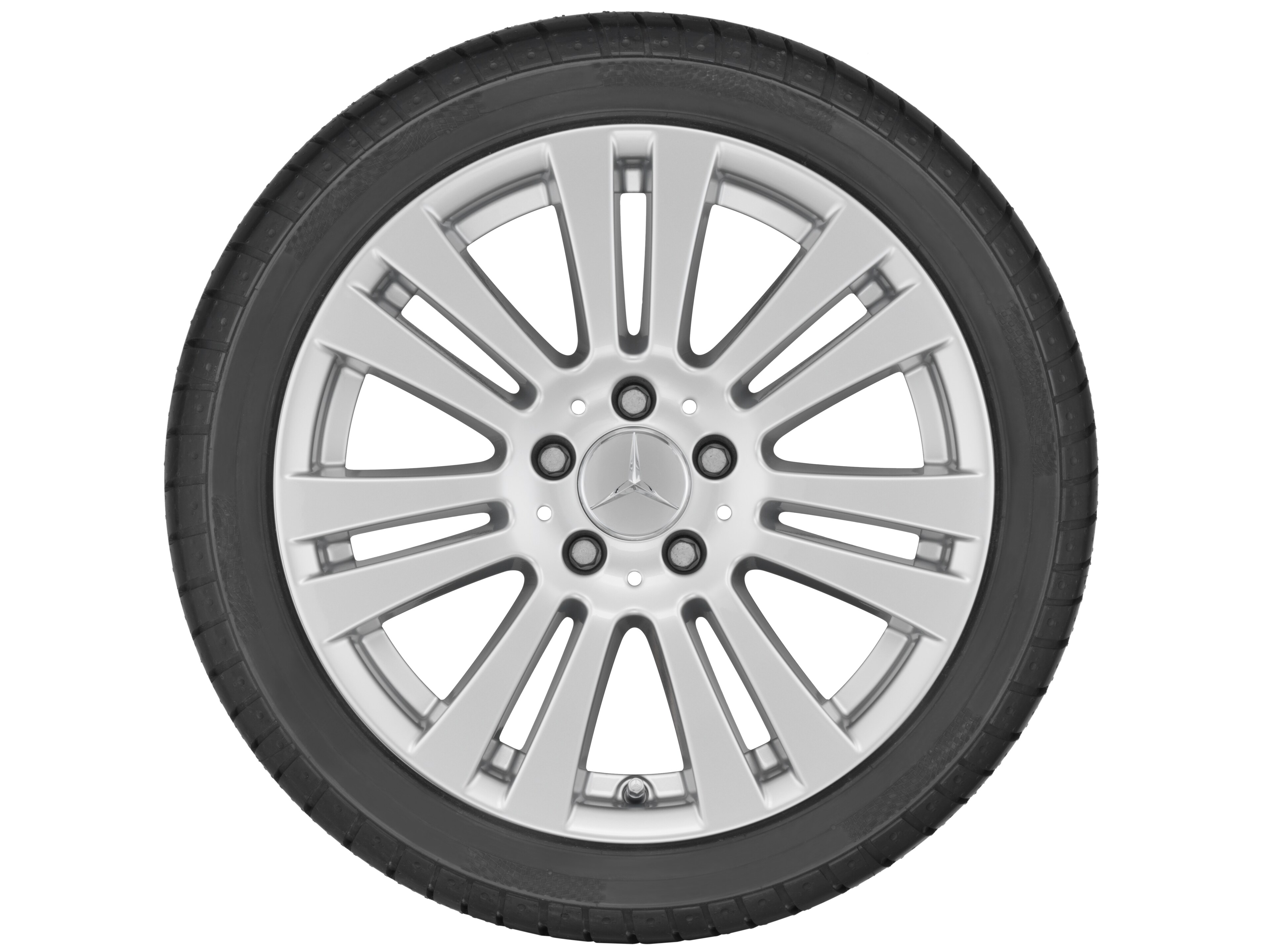 Kolo s 7 dvojitými paprsky, 40,6 cm (16 palce) - 7 J x 16 ET 42,5, stříbrná vanadium, lakované