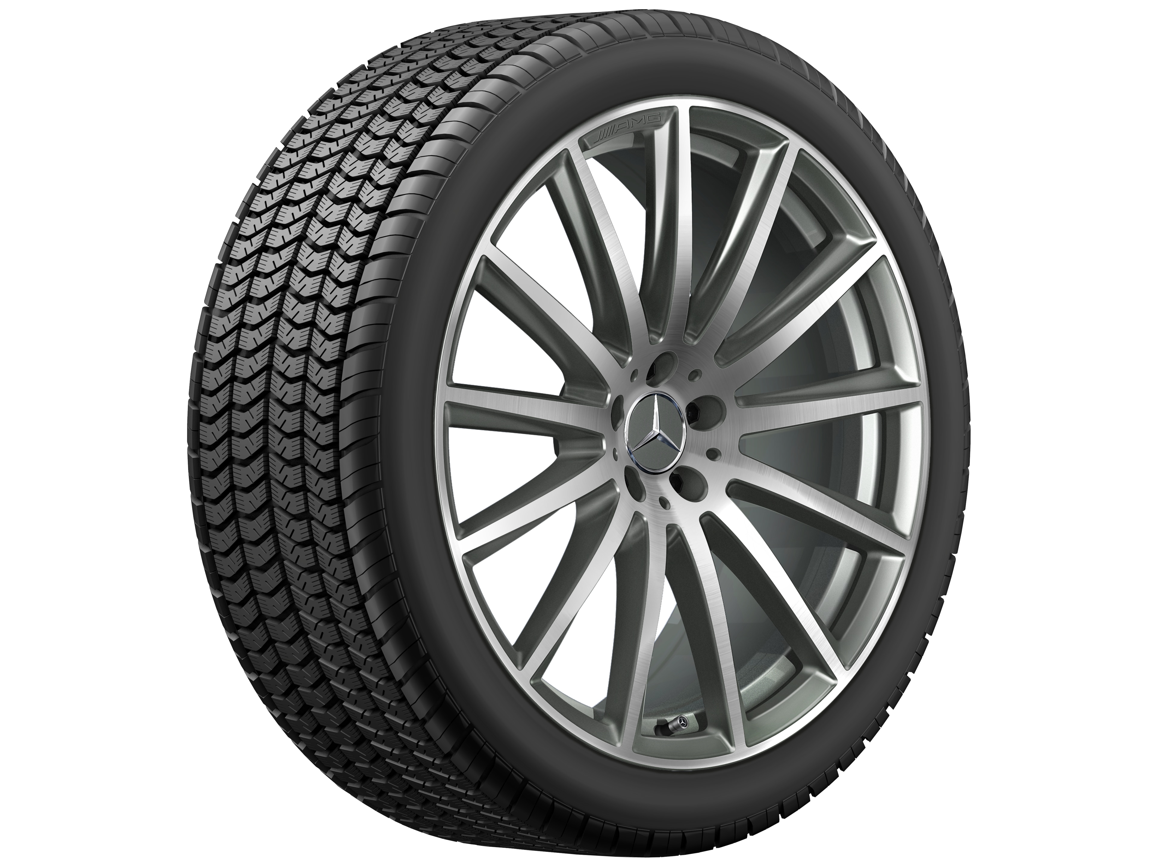 Vícepaprskové kolo AMG, 55,9 cm (22 palců) - 9,5 J x 22 ET 45, šedá titanium