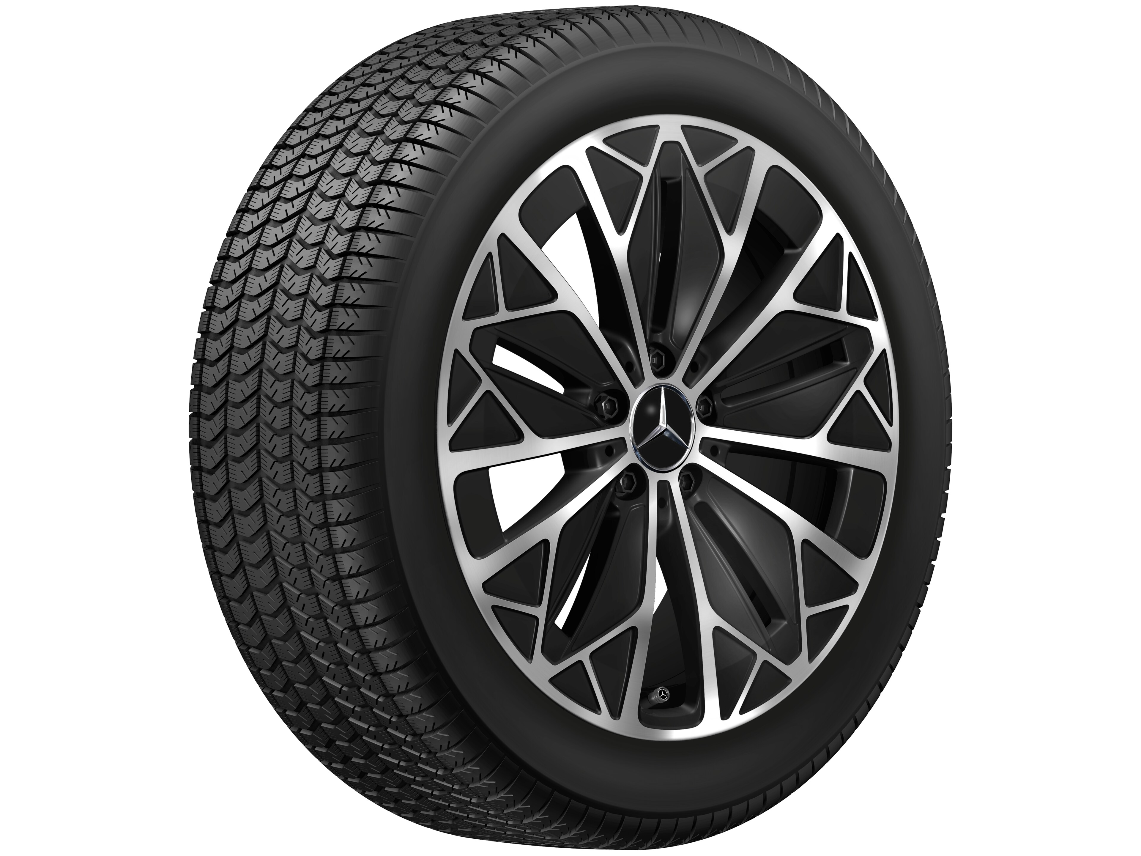 Vícepaprskové kolo, Aero, 48,3 cm (19 palců) - 9 J x 19 ET 60,8, černá, soustružené do lesku