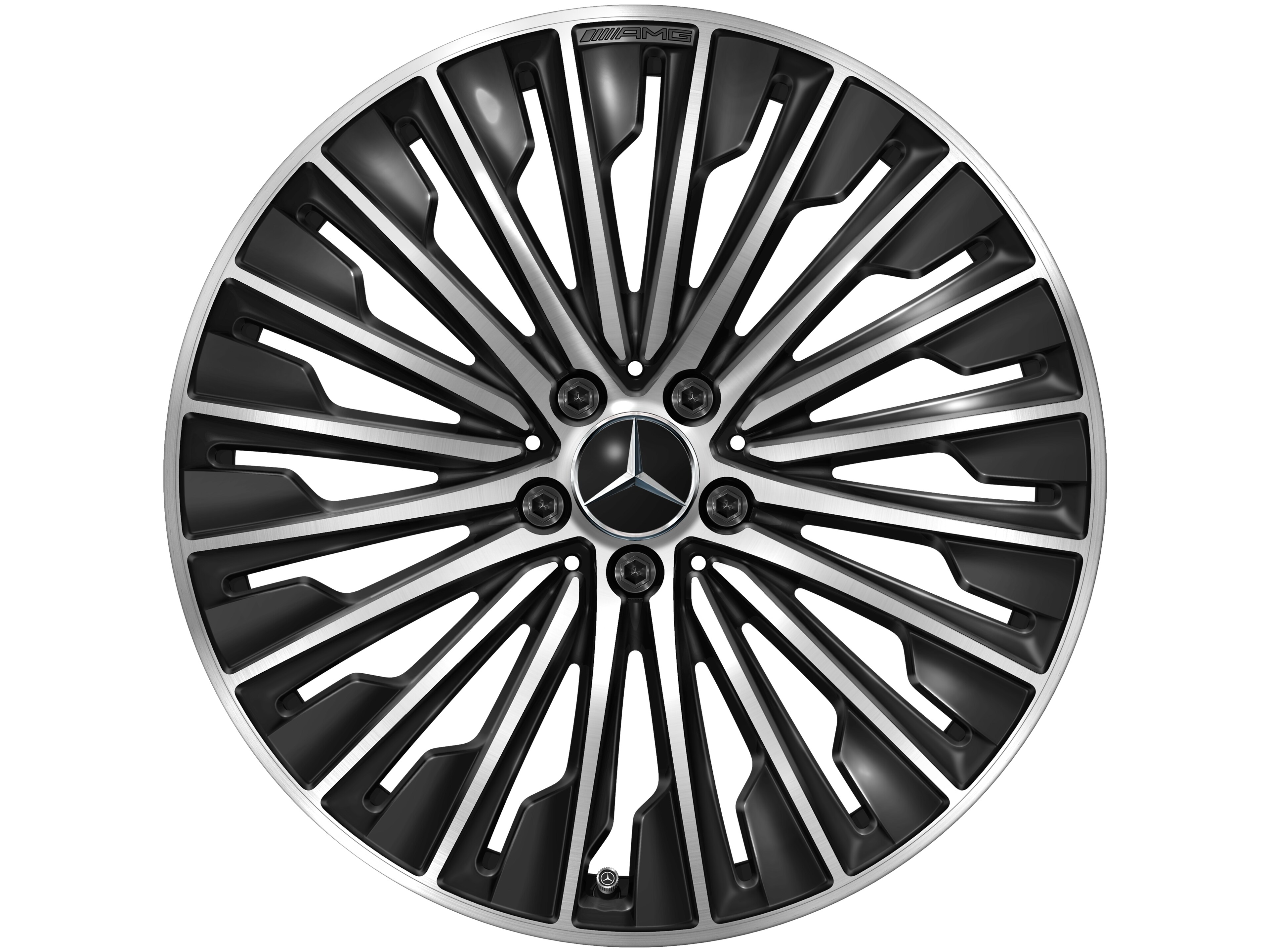 Vícepaprskové kolo AMG, 50,8 cm (20 palců) - 8,5 J x 20 ET 35,5, černá, soustružené do lesku
