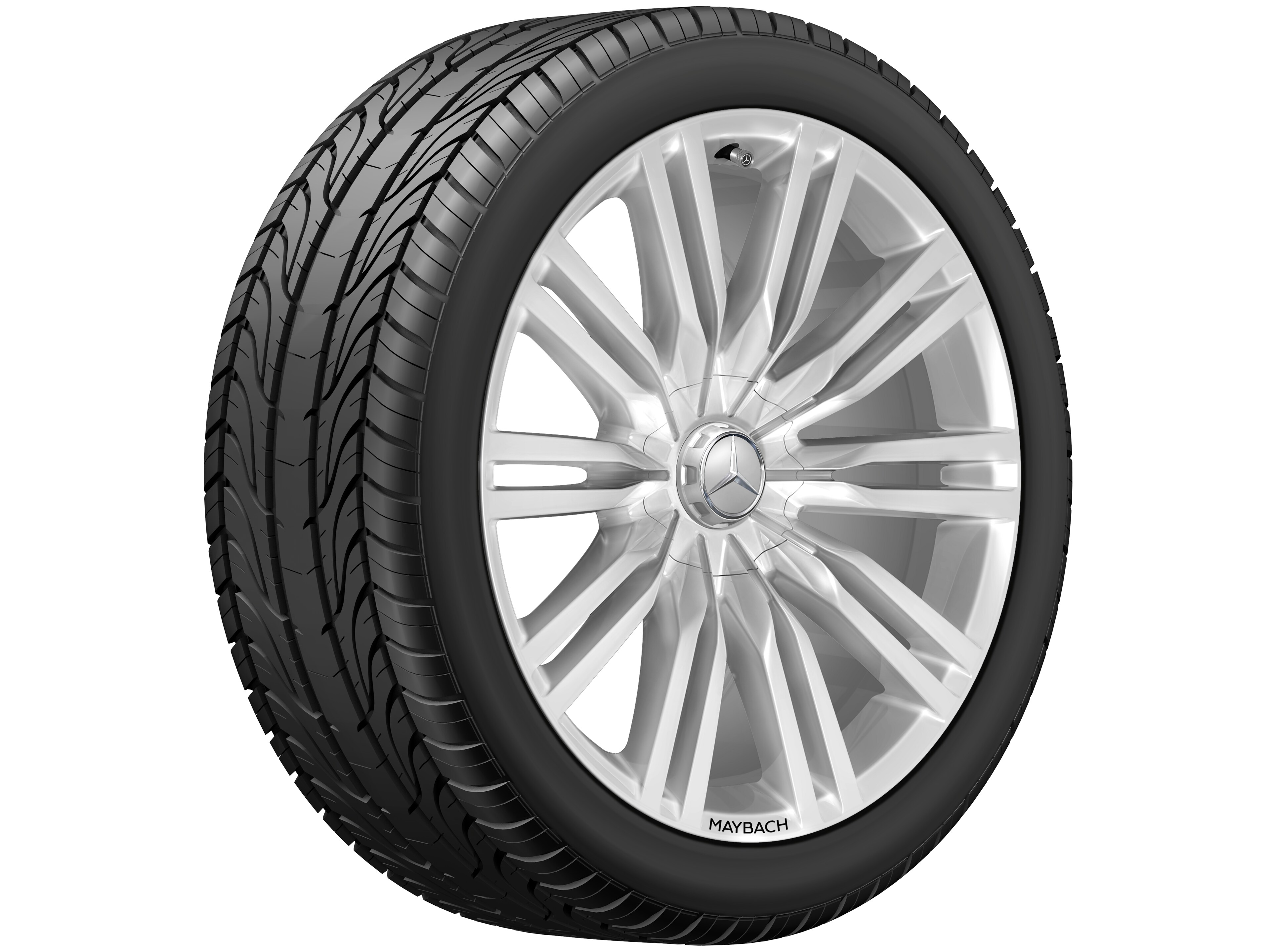 Kolo s 10 dvojitými paprsky, 50,8 cm (20 palců), soustružené do lesku - 10 J x 20 ET 48,1, černá, soustružené do lesku