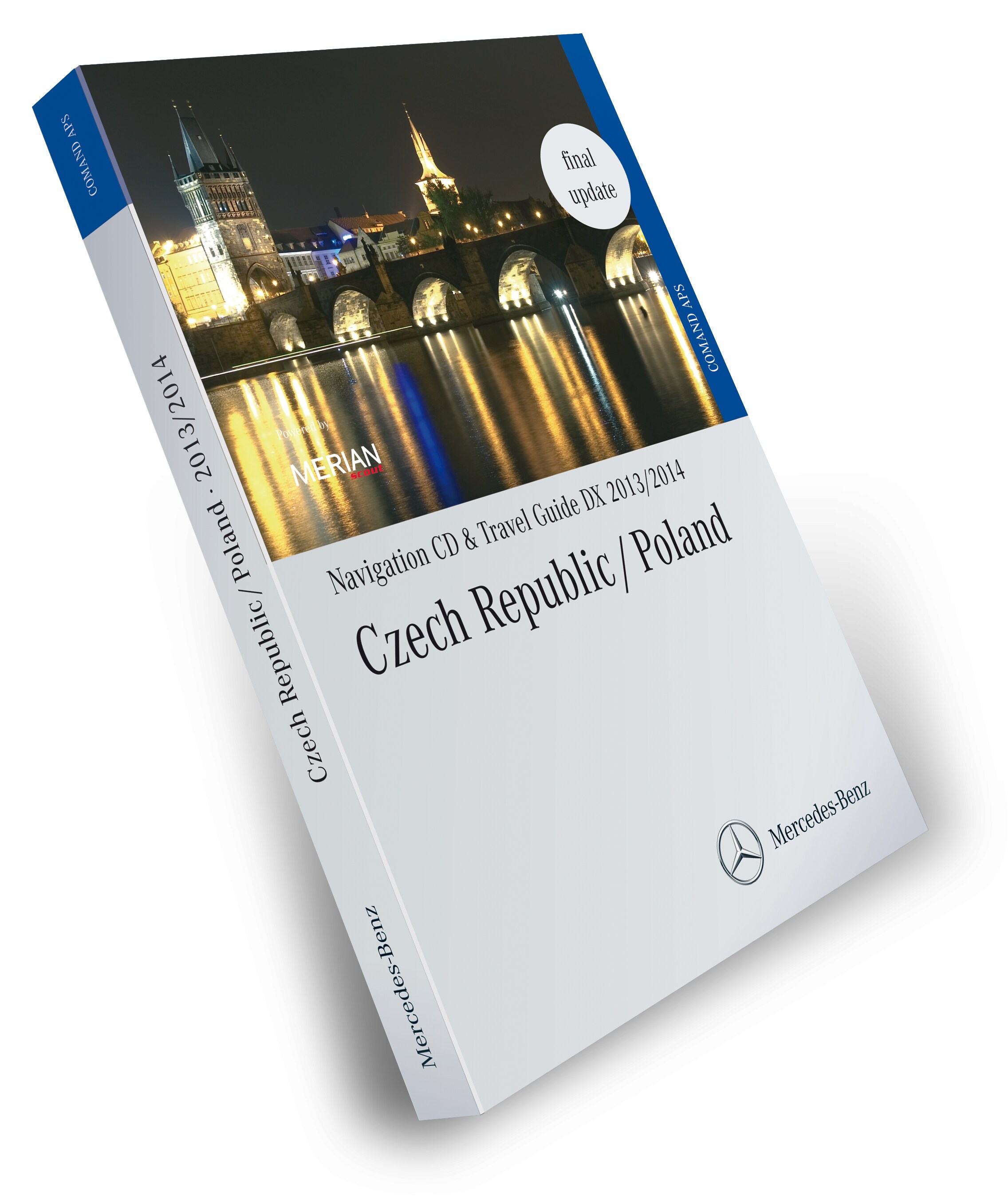 Navigační CD, Česká republika / Polsko, s cestovním průvodcem MERIAN 2013/2014