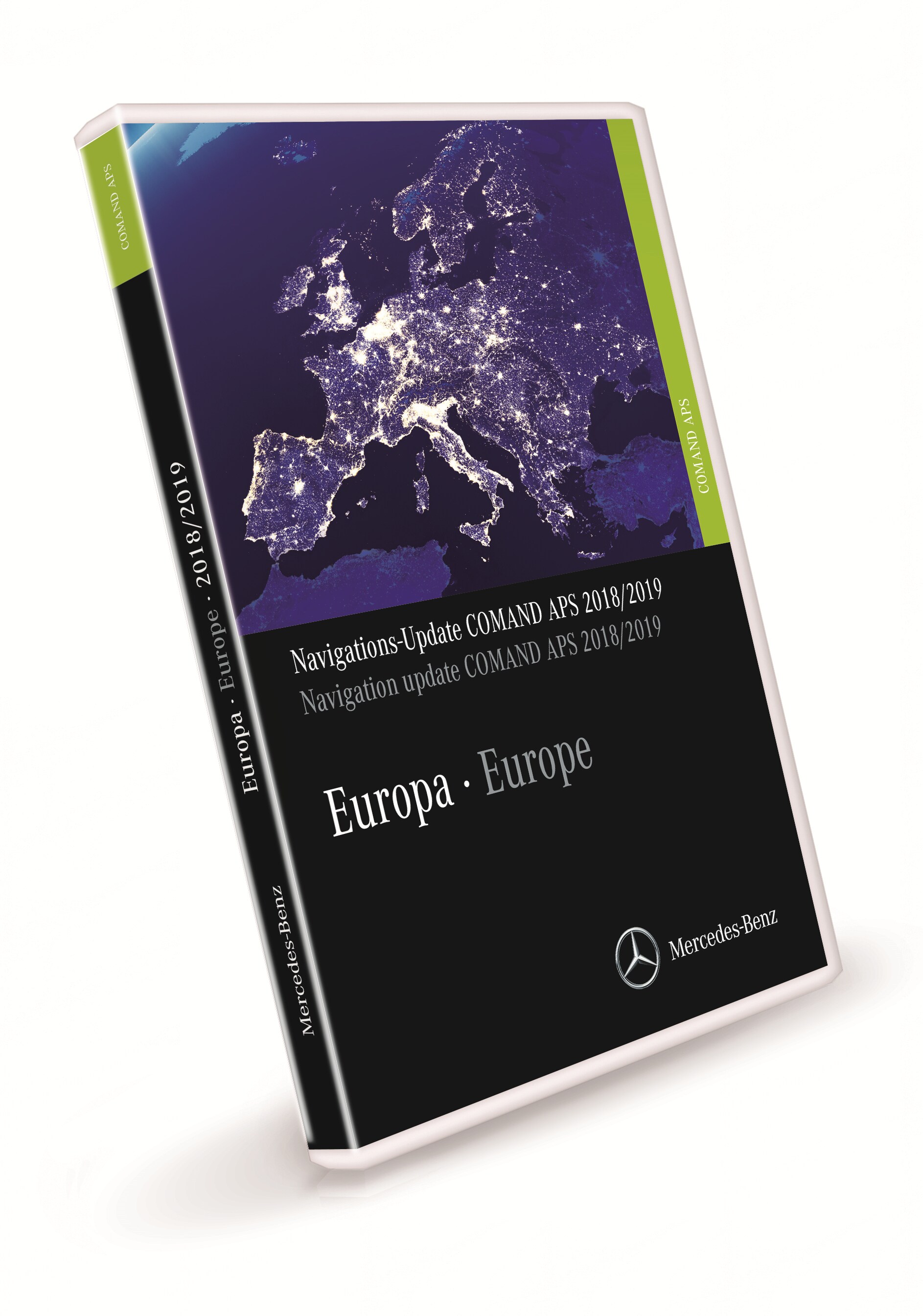 Aktualizace navigace, COMAND APS, Evropa, Verze 2018/2019, - KONEČNÁ VERZE - limetkově zelená, NTG3