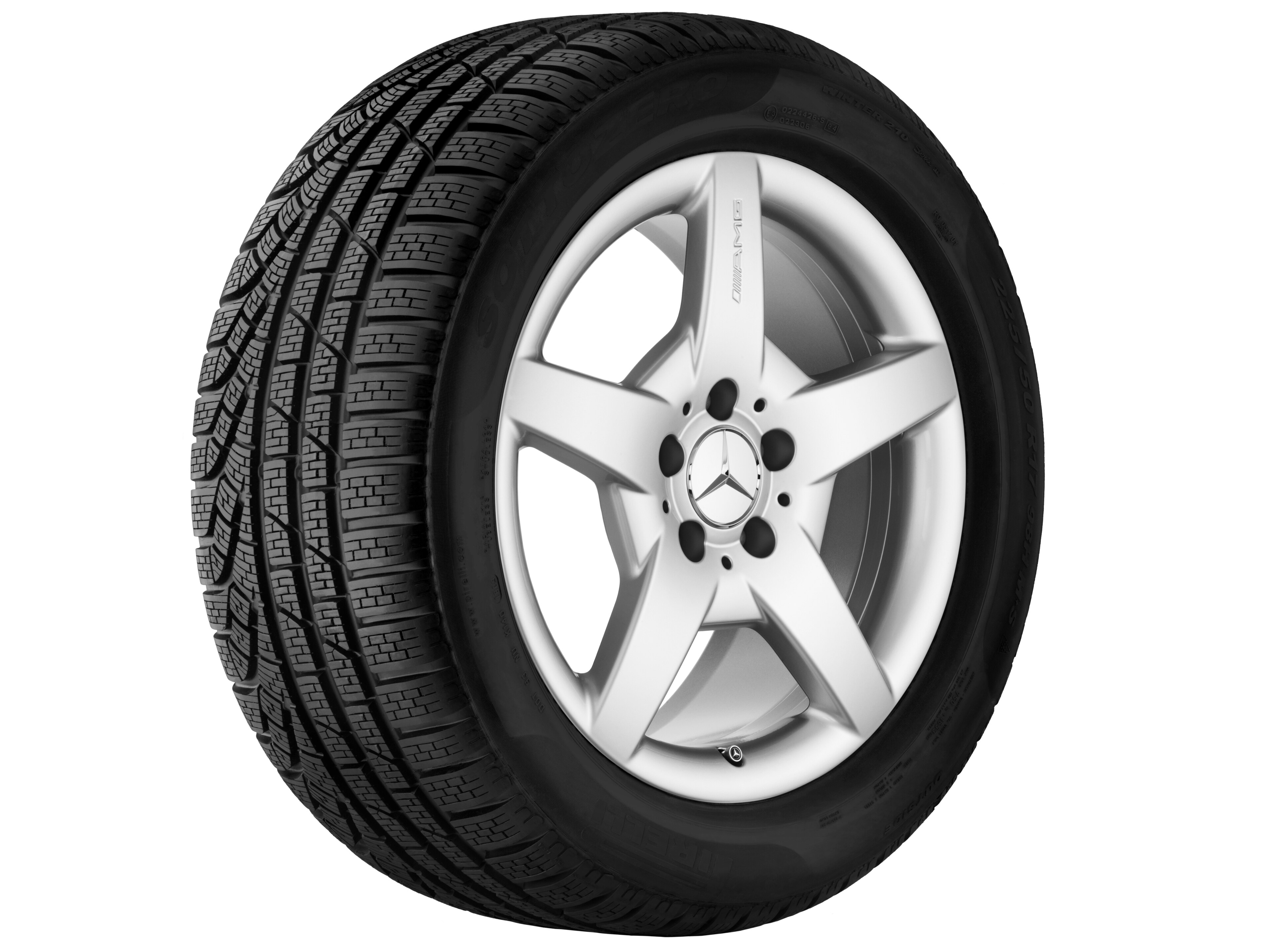 Kolo AMG s 5 paprsky, 45,7 cm (18 palce) - 8 J x 18 ET 34, titanová stříbrná