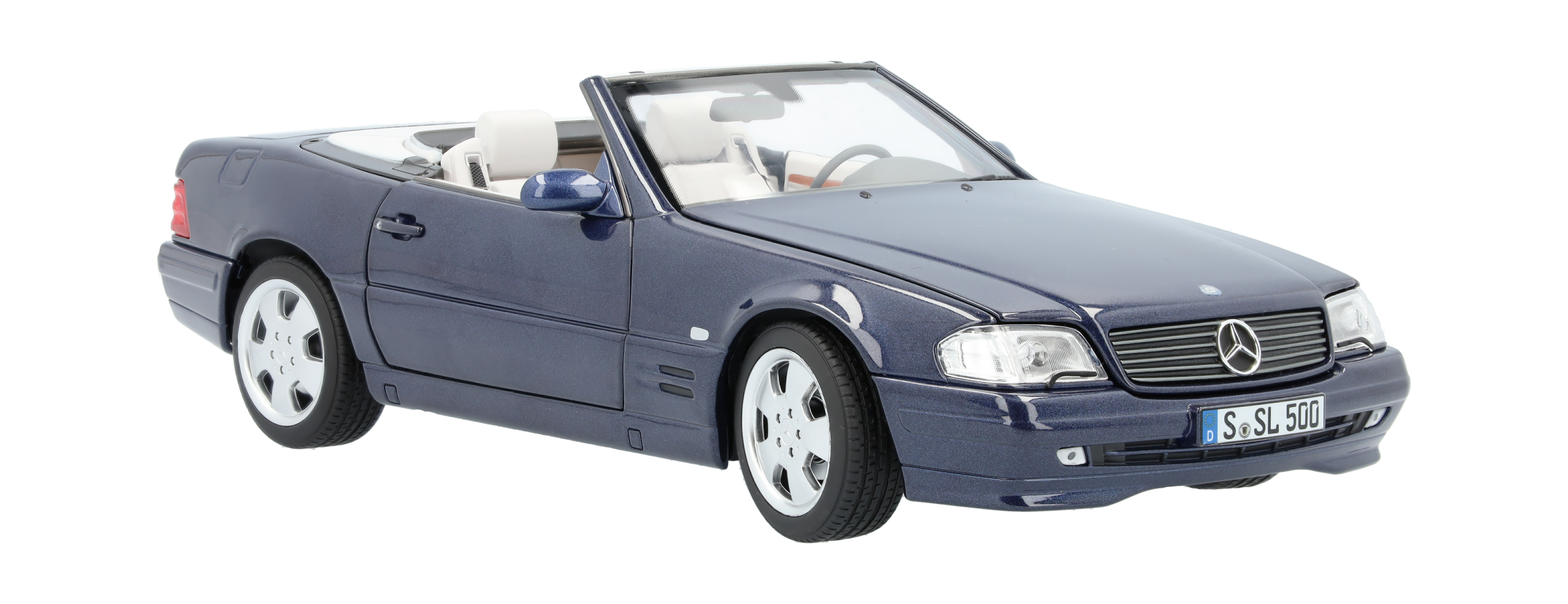 SL 500 R129 (1998-2001) - azurově modrá, Norev, 1:18