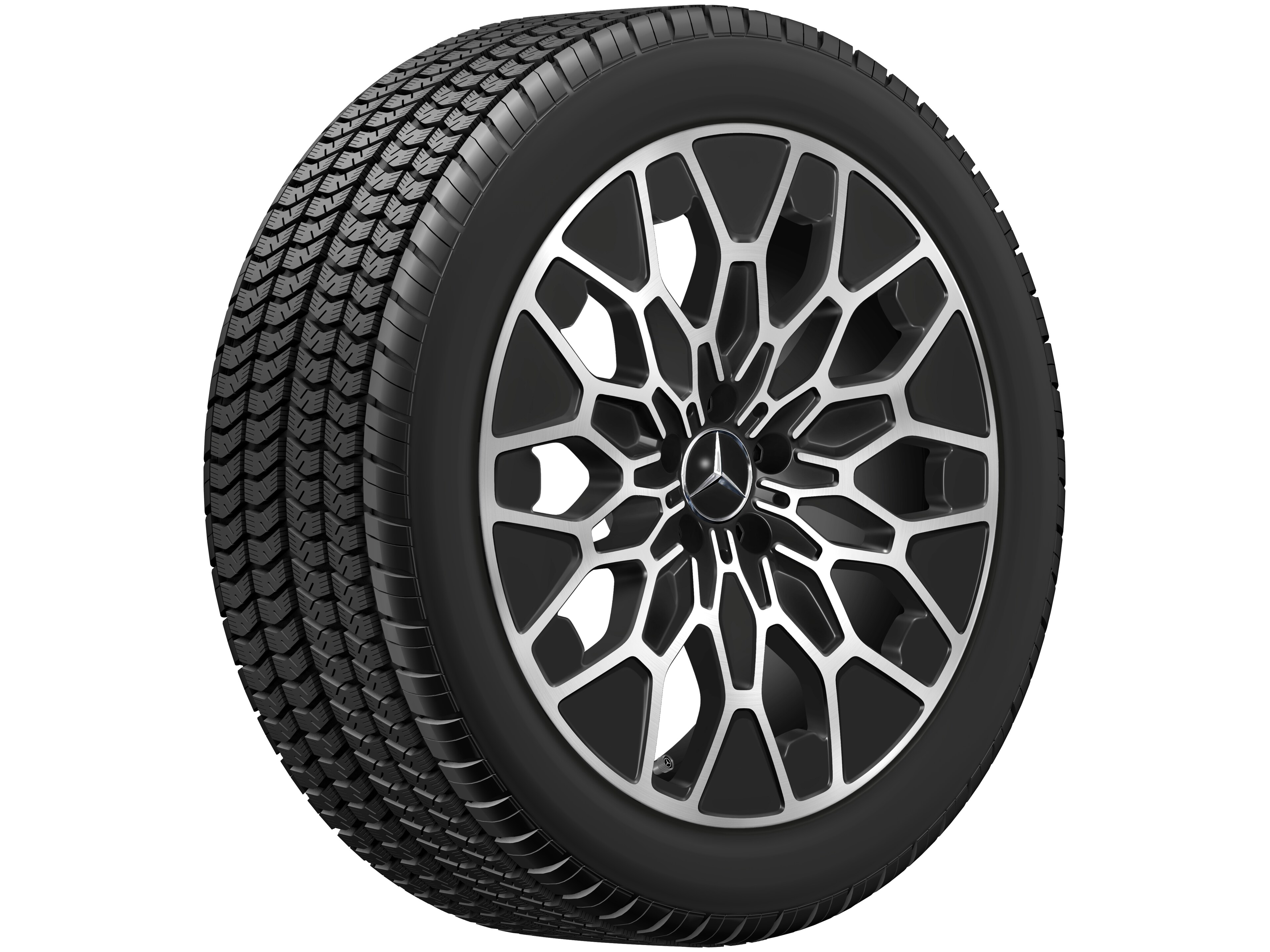 Kolo s 10 paprsky tvaru Y, Aero, 50,8 cm (20 palců) - 8 J x 20 ET 32,7, černá, soustružené do lesku