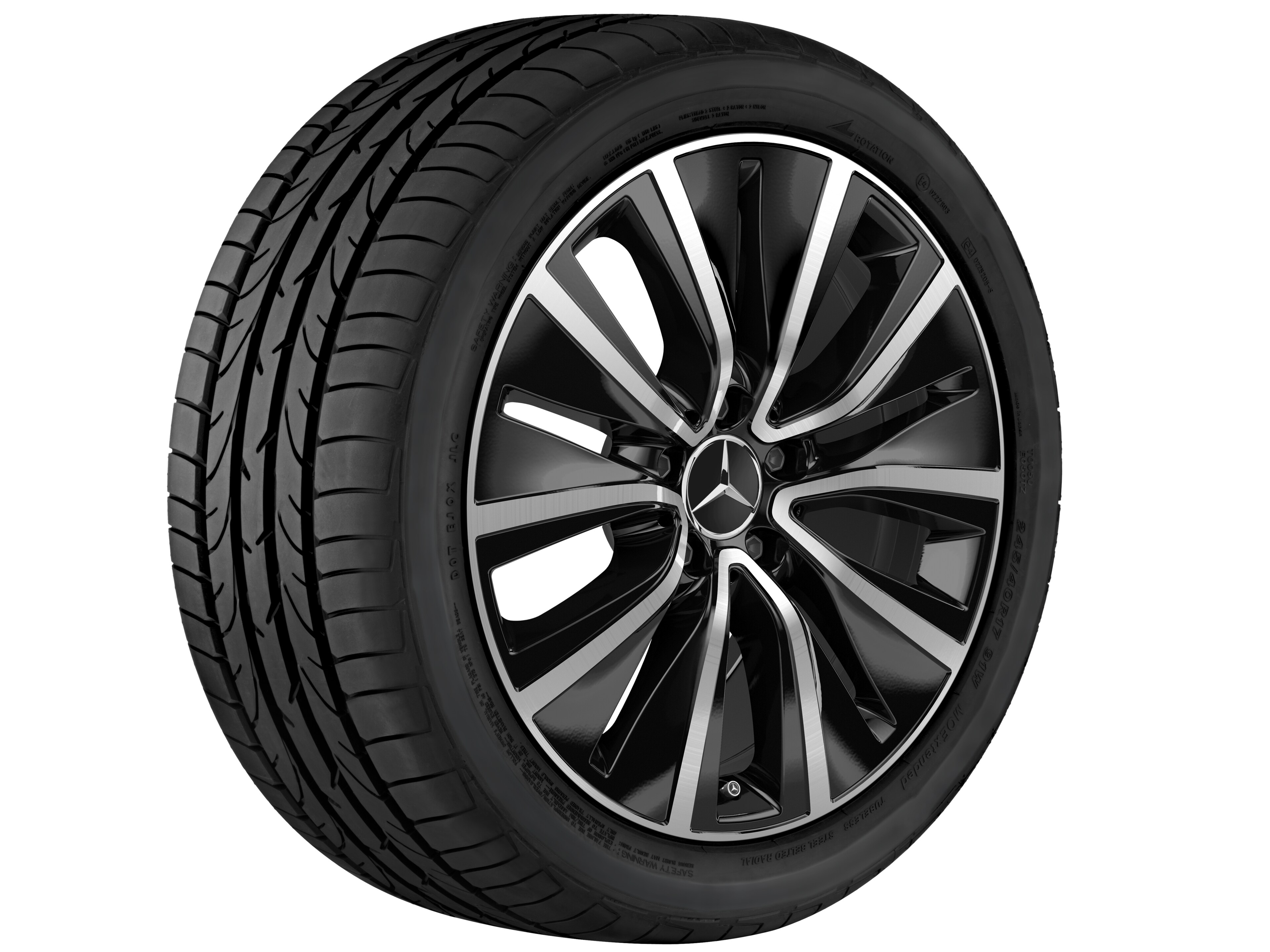 Kolo s 10 otvory, 45,7 cm (18 palce) - 8 J x 18 ET 33, černá, soustružené do lesku