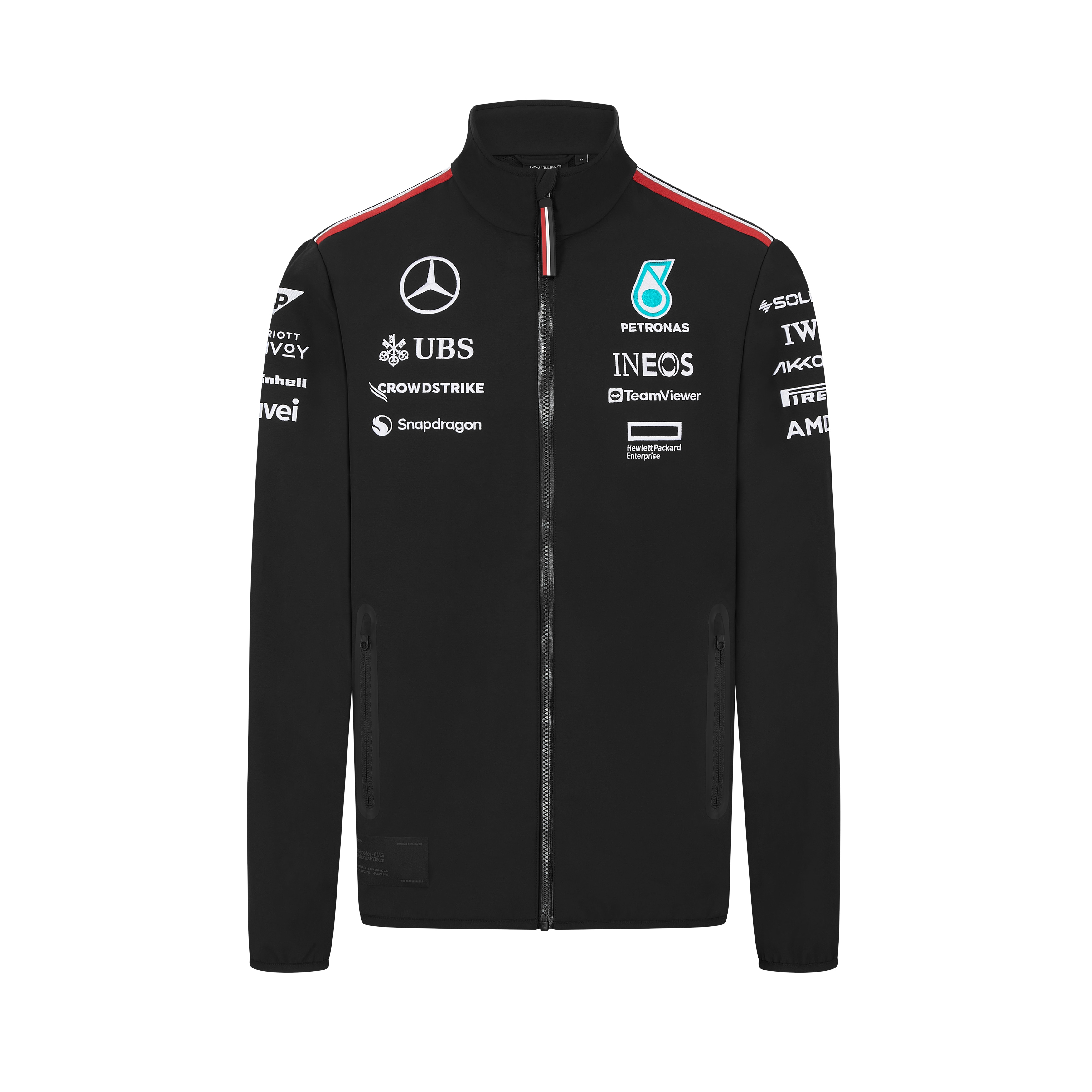 Softshelljacke, Unisex, Team, Mercedes-AMG F1 - schwarz, S