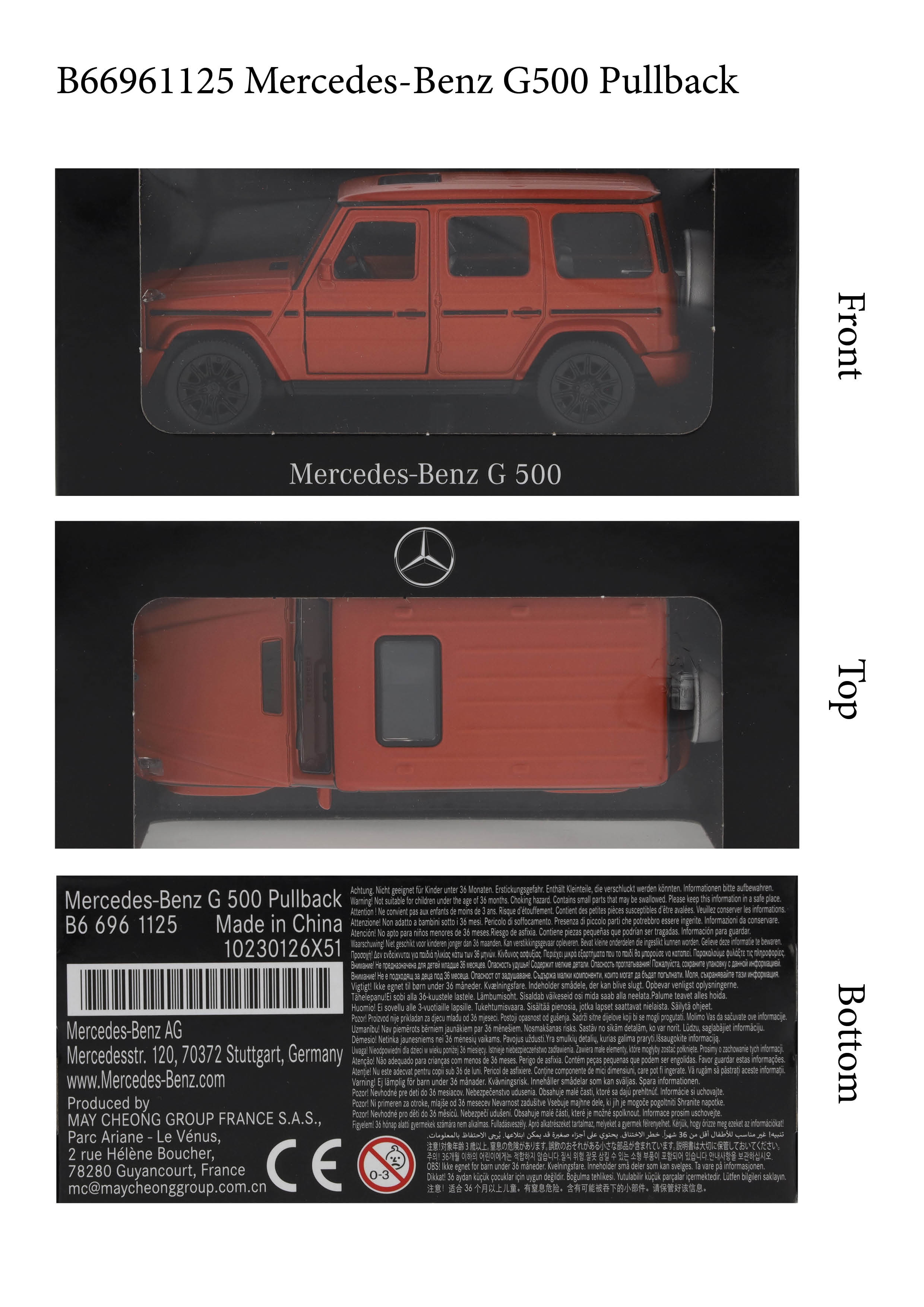 G-Klasse, Geländewagen, W465, Pullback - G manufaktur kupferorange magno, Heinrich Bauer, 1:43