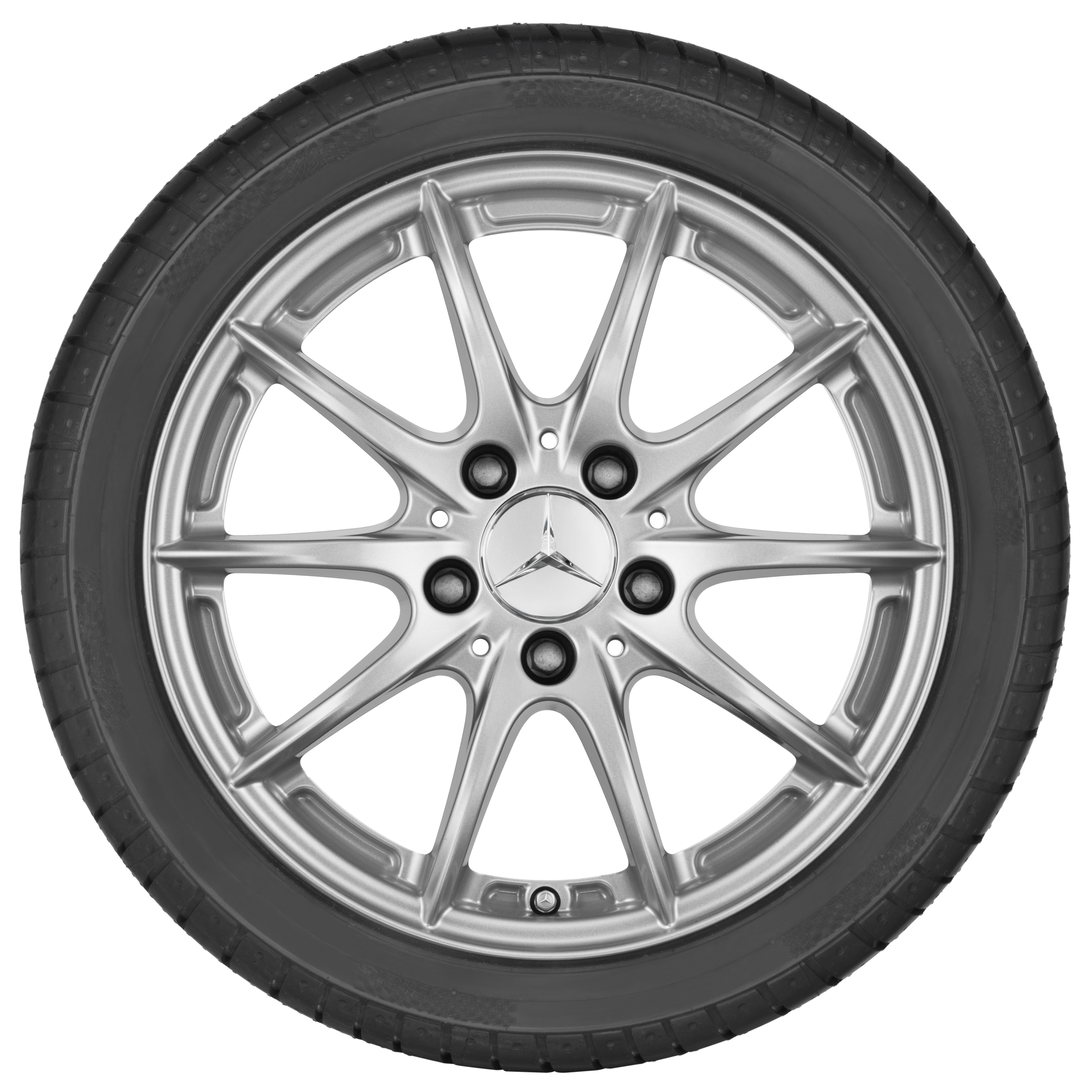 Kolo s 10 paprsky, 43,2 cm (17 palců) - 7,5 J x 17 ET 53, titanová stříbrná, lakované