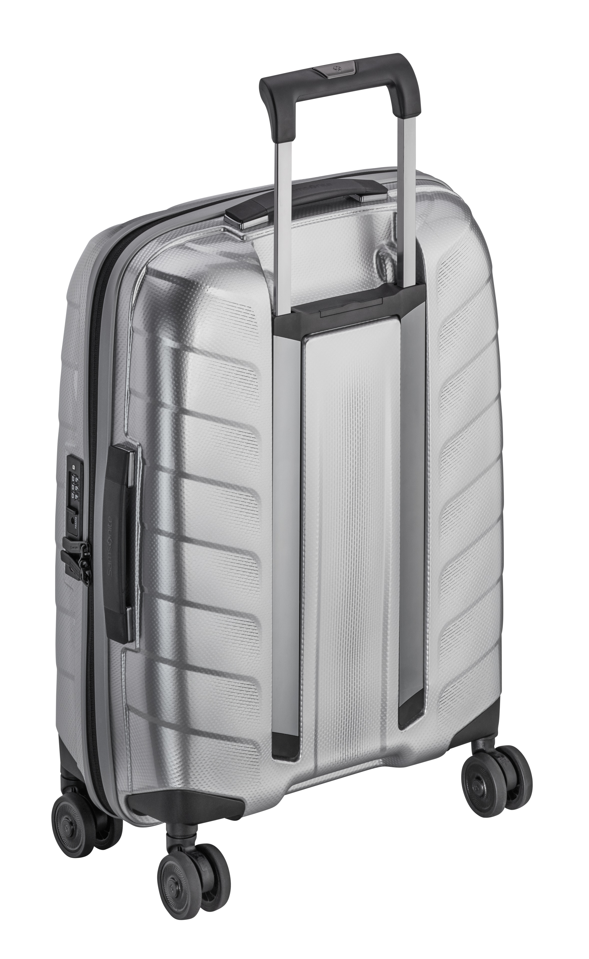Kufřík, Spinner 55 - stříbrné barvy, Polypropylen / Polyester, Samsonit, 38 l