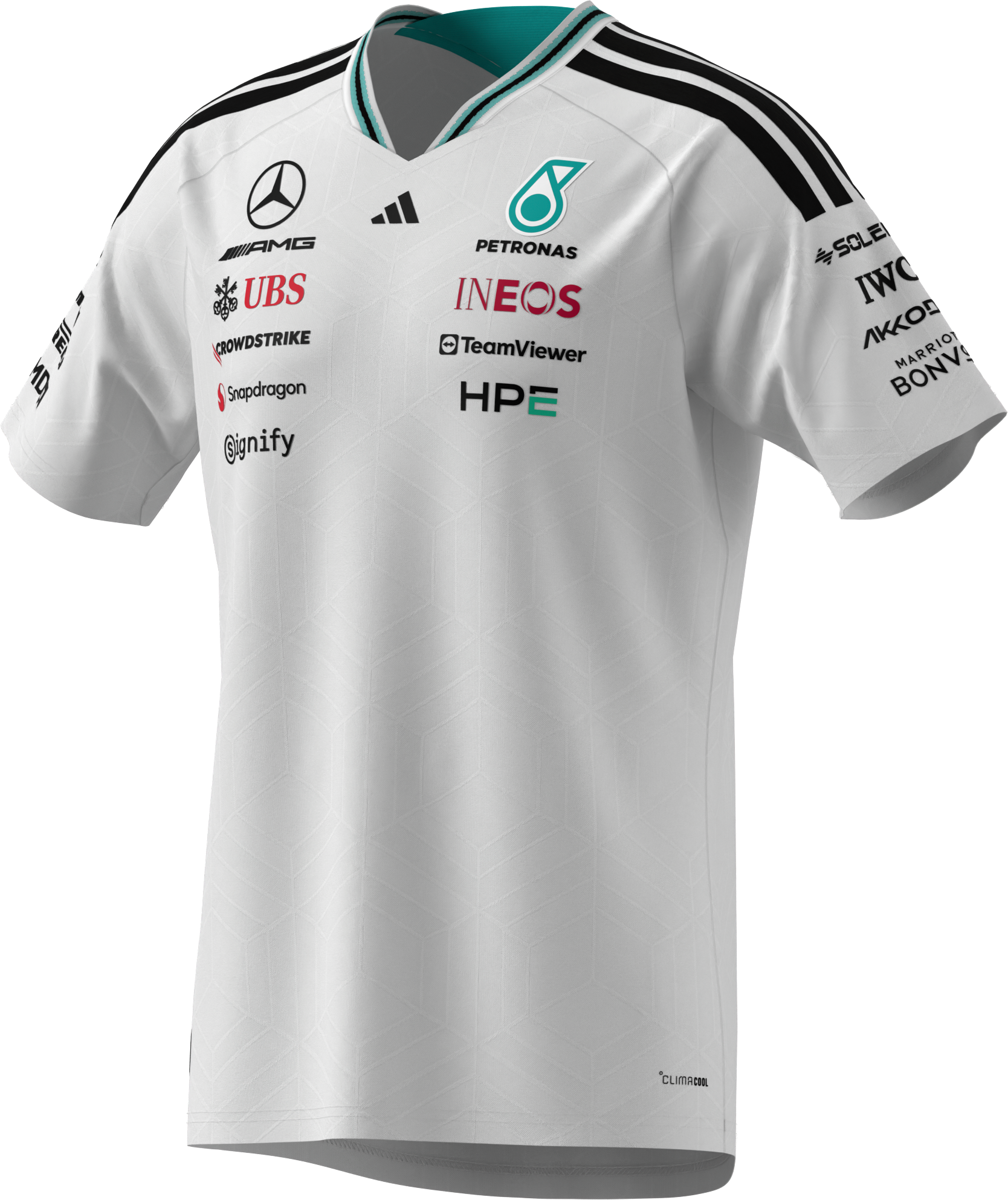Pánské tričko, Autentický řidič, Mercedes-AMG F1 - bílá, L