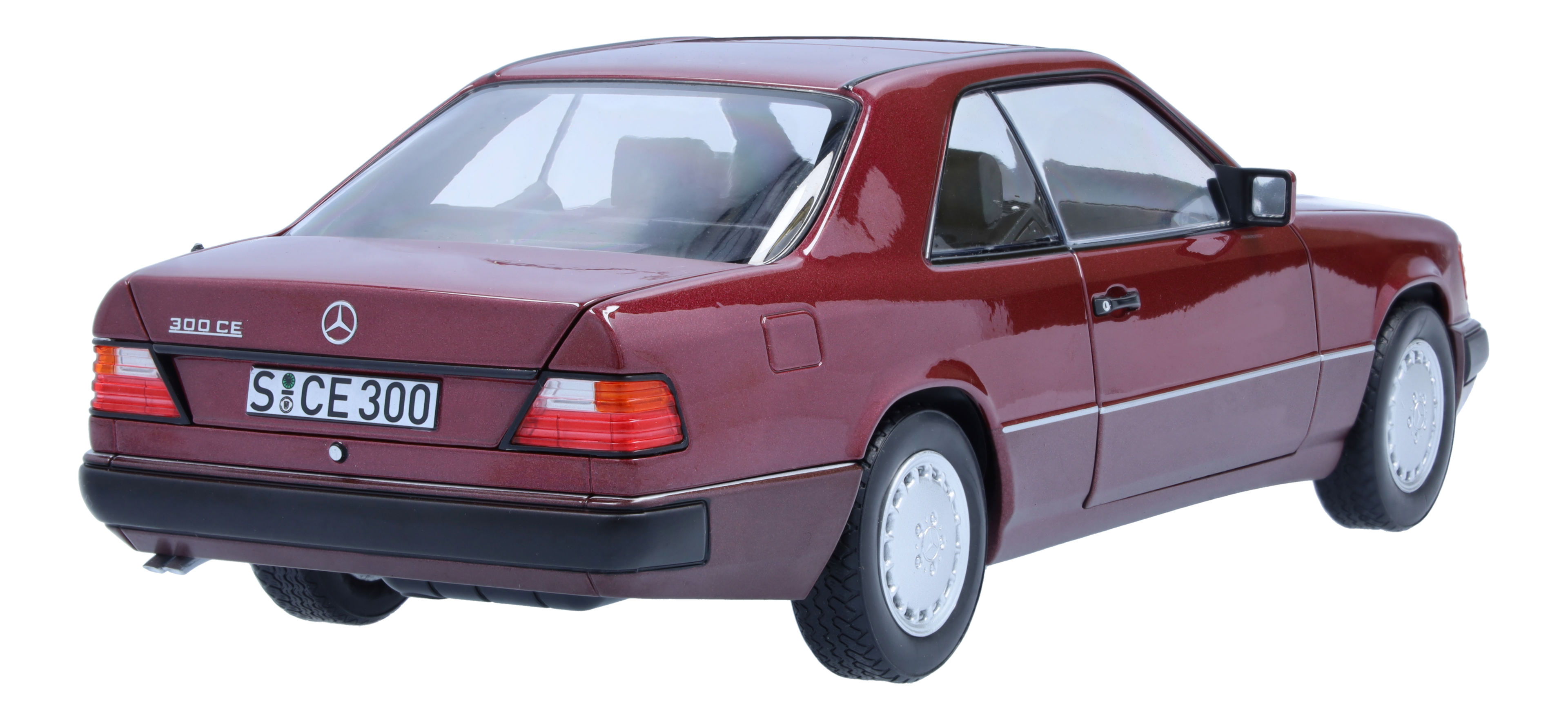 300 CE-24 kupé C124 (1988–1992) - červená almandin, Norev, 1:18