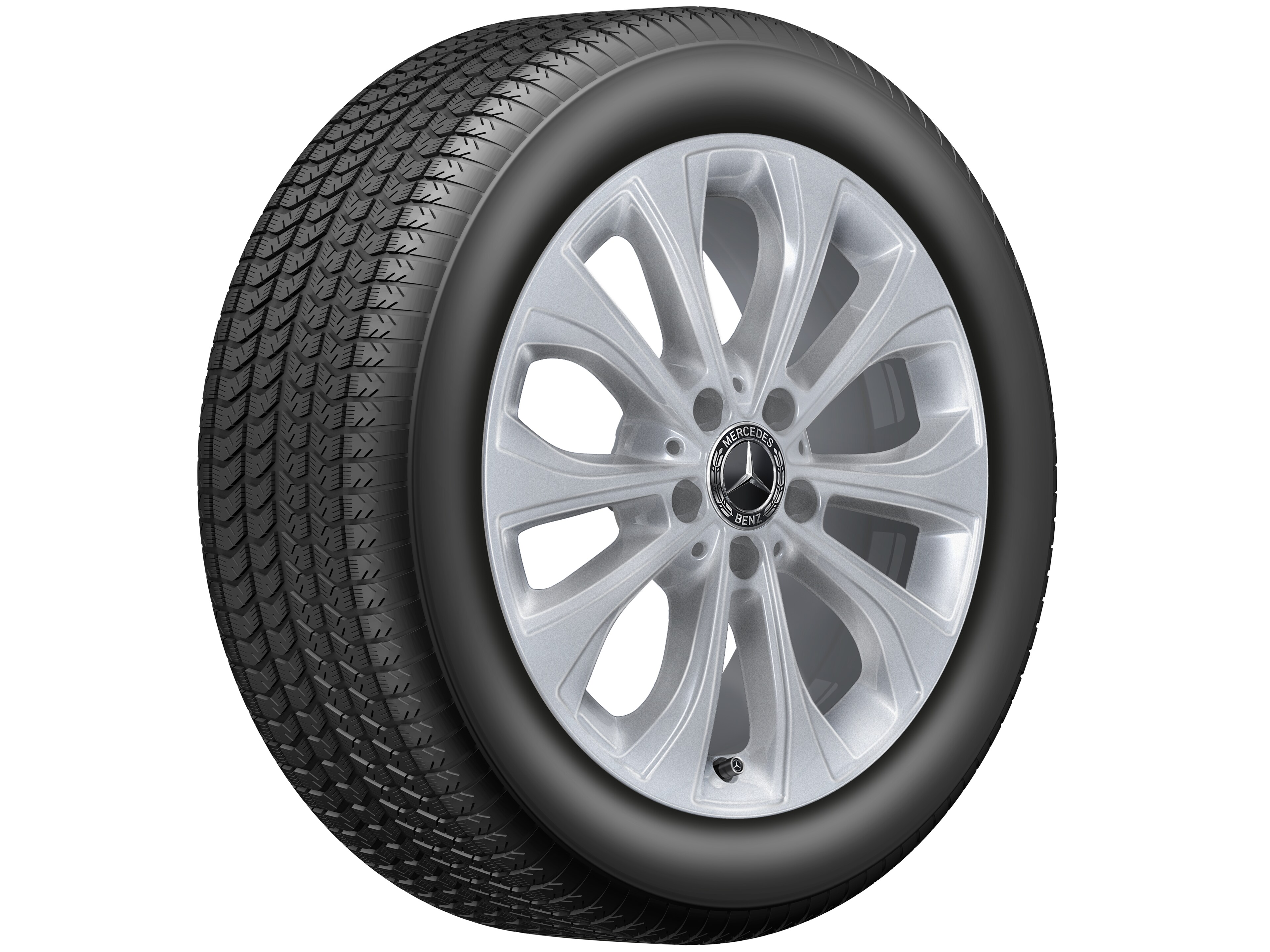Kolo s 10 paprsky, 43,2 cm (17 palců) - 7 J x 17 ET 48,5, stříbrná vanadium, lakované