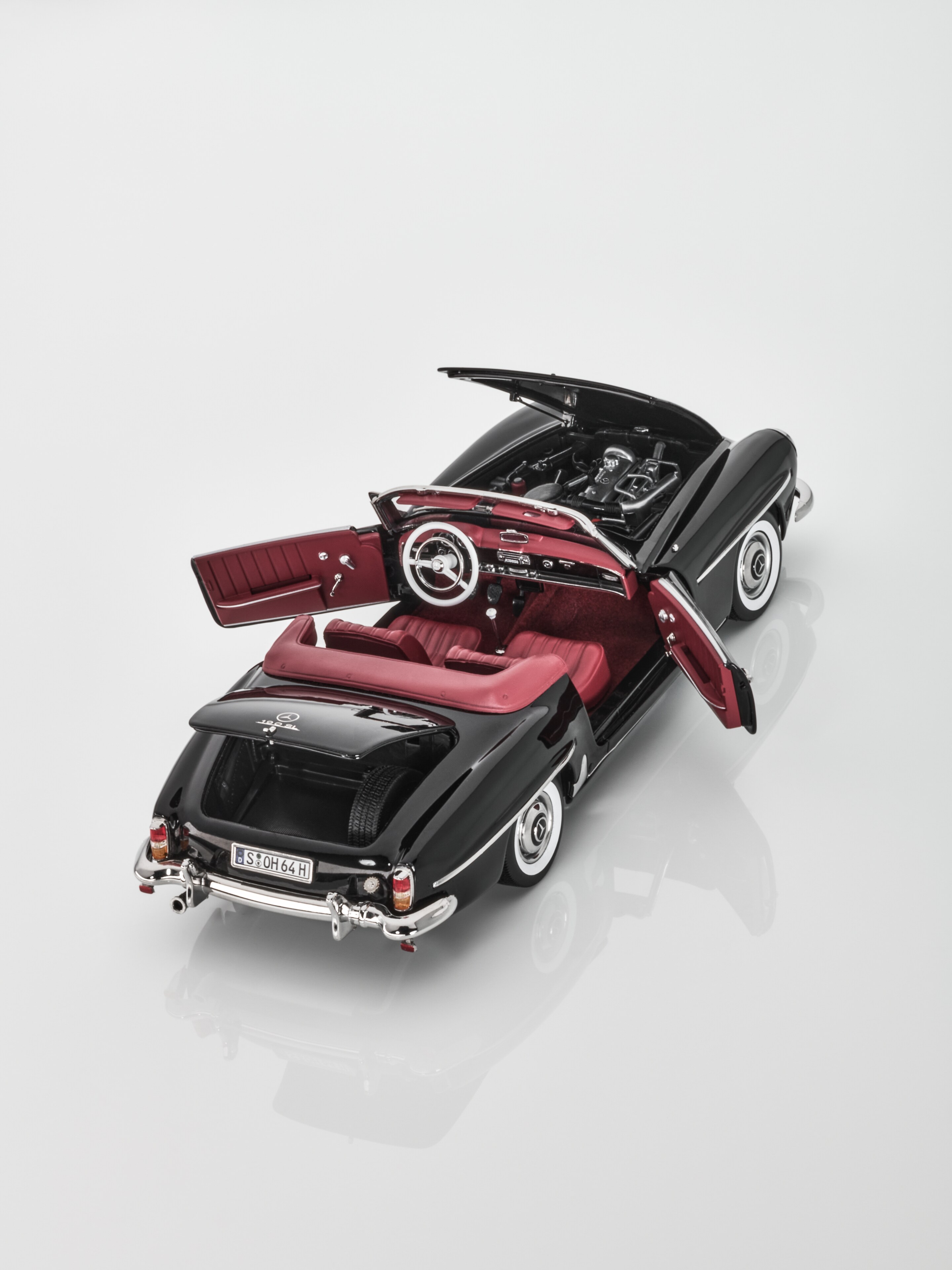 190 SL Roadster W 121 (1954-1963) - černá, Norev, 1:18