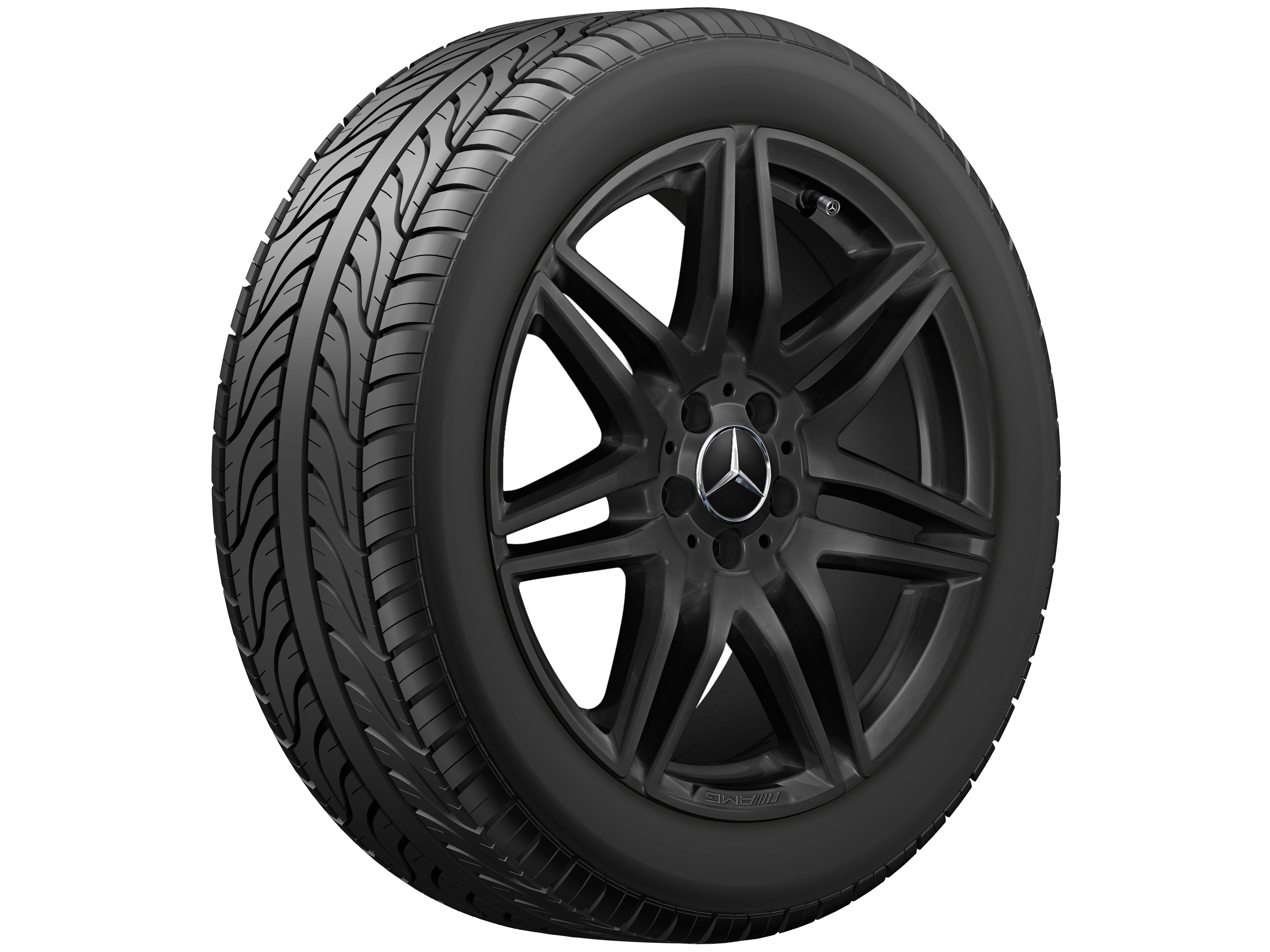 Kolo AMG s 7 dvojitými paprsky, 48,3 cm (19 palců) - 8 J x 19 ET 52, černá, lesklé