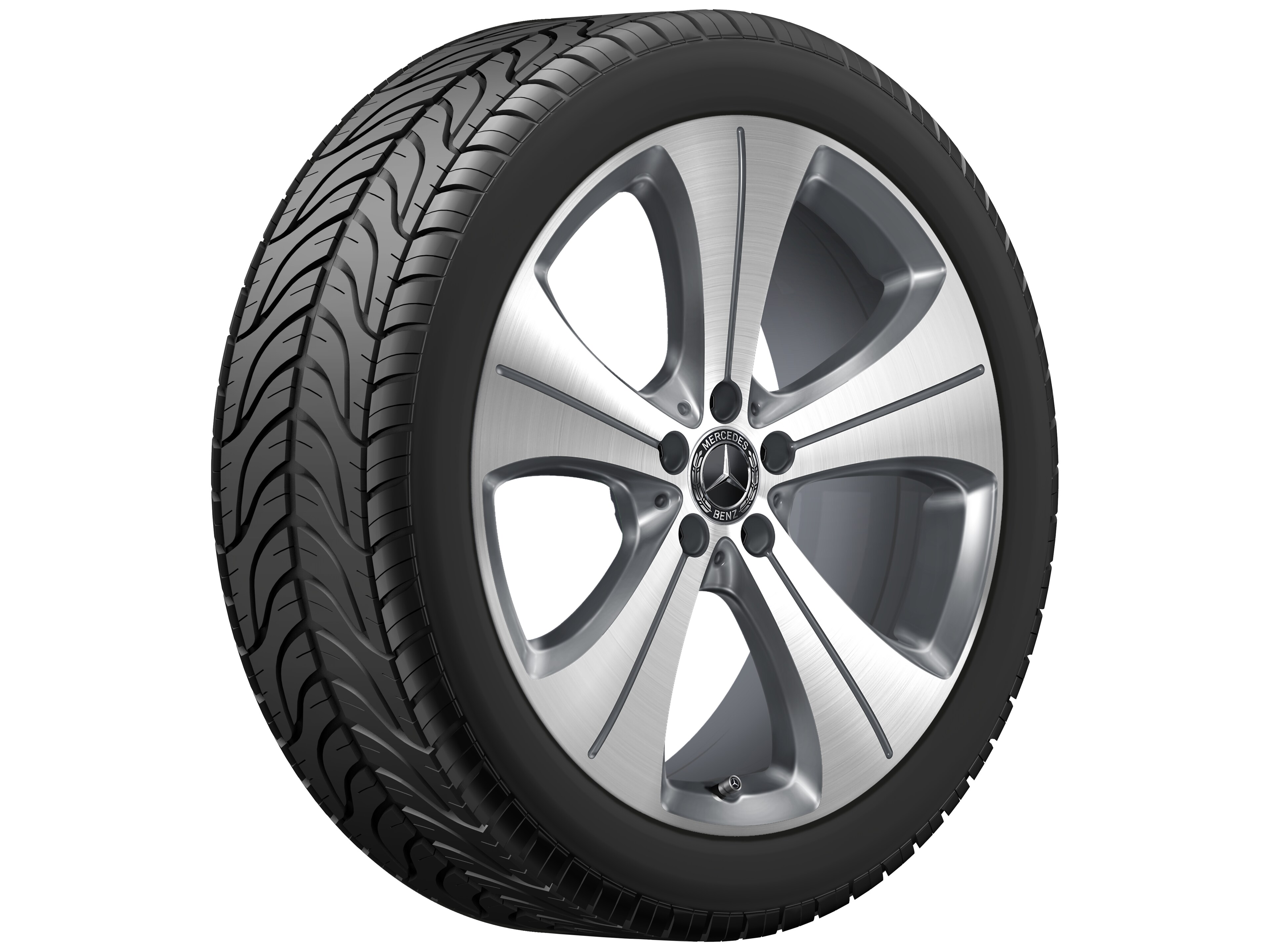 Kolo s 5 otvory, 50,8 cm (20 palců) - 8 J x 20 ET 48, tremolit metalický, soustružené do lesku