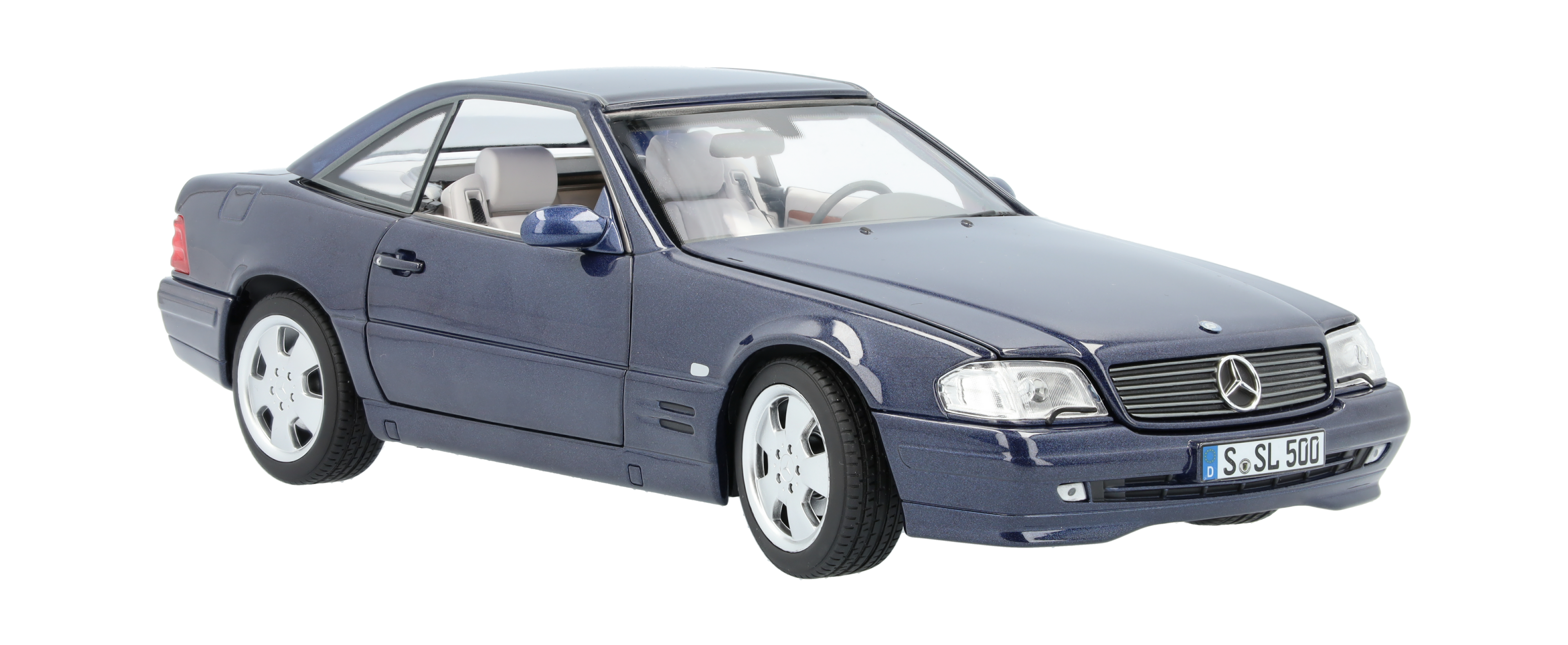 SL 500 R129 (1998-2001) - azurově modrá, Norev, 1:18