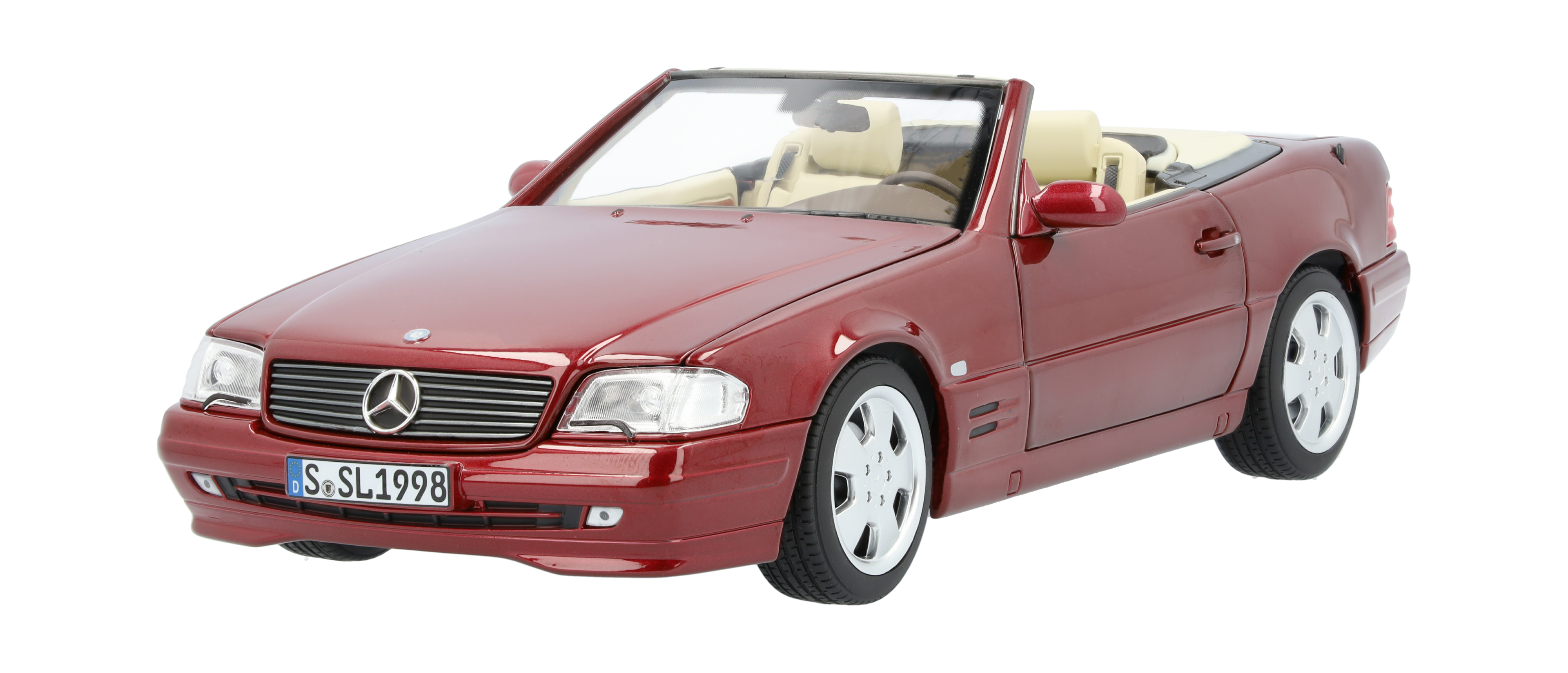 SL 500 R129 (1998-2001) - červená amber, Norev, 1:18