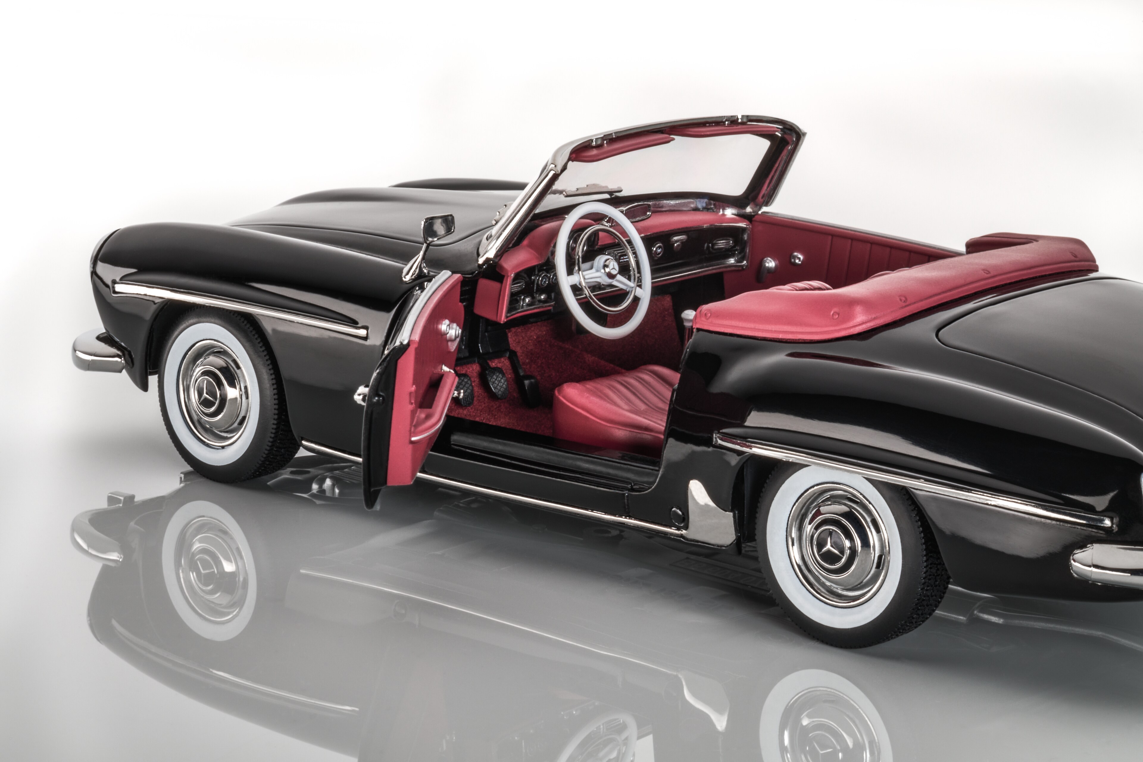 190 SL Roadster W 121 (1954-1963) - černá, Norev, 1:18