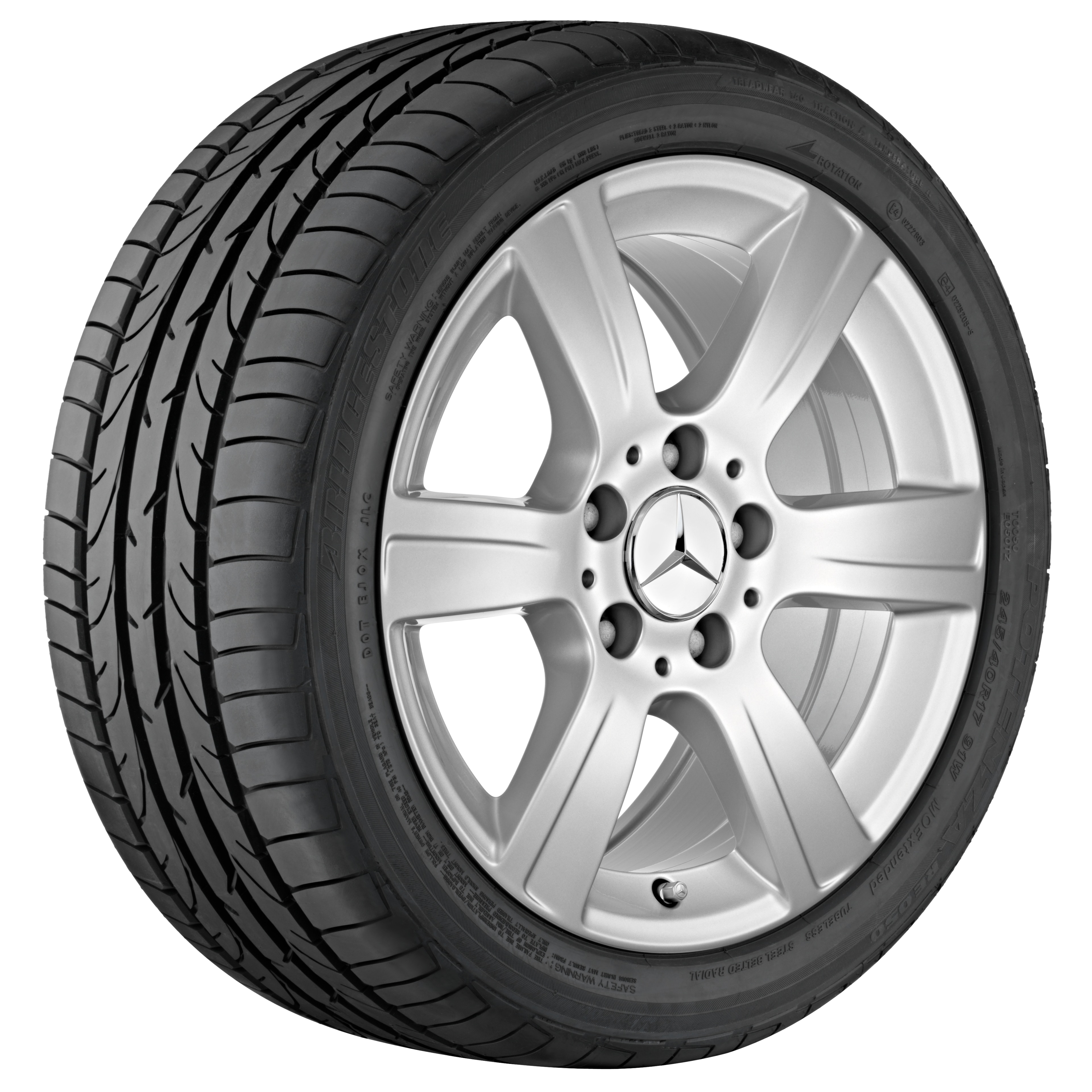 6-Speichen-Rad - 225/55 R16  99T, 7,5 J x 16 ET 45,5