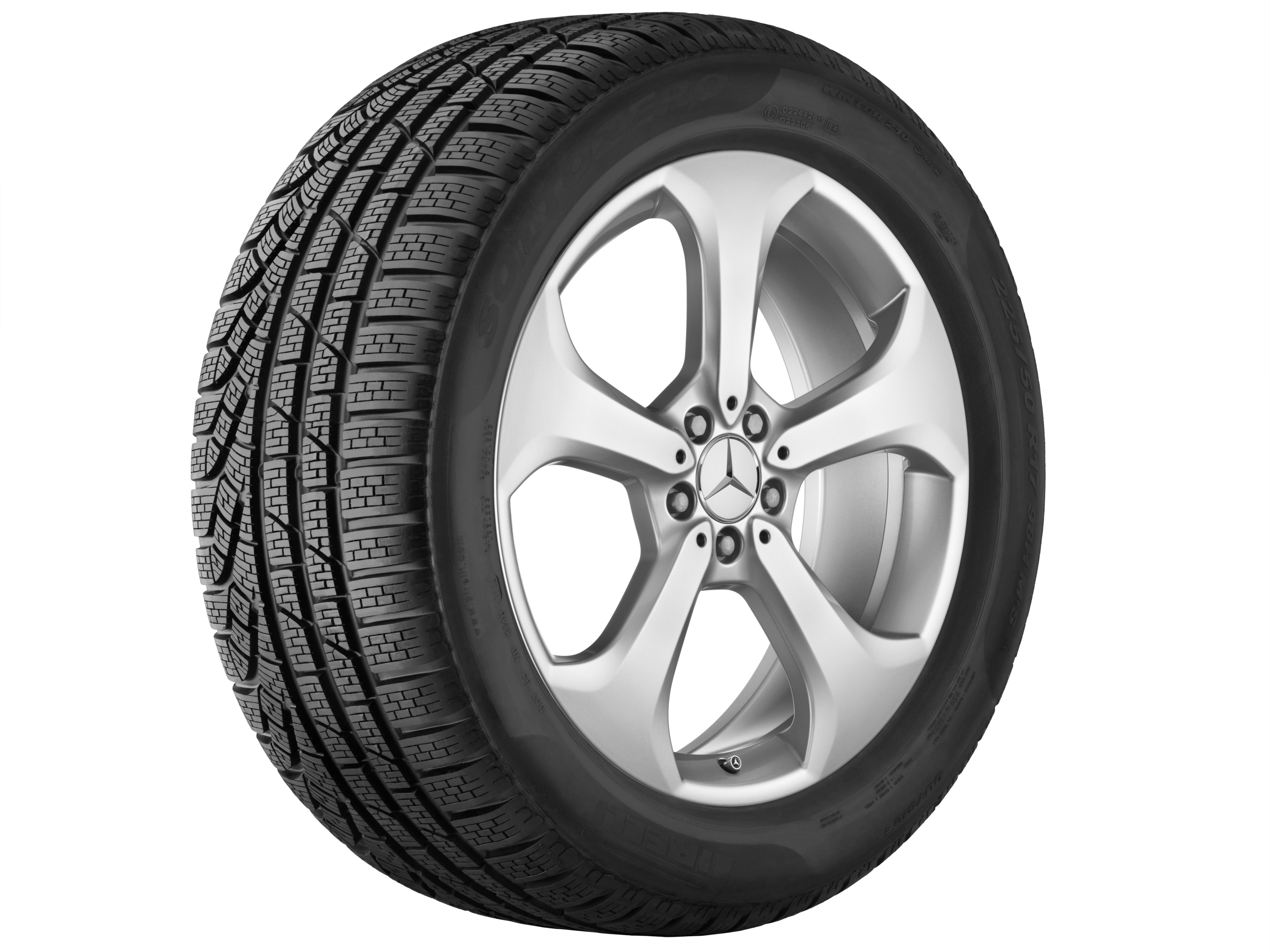 Kolo s 5 paprsky, 50,8 cm (20 palců) - 9 J x 20 ET 54, stříbrná vanadium, lakované