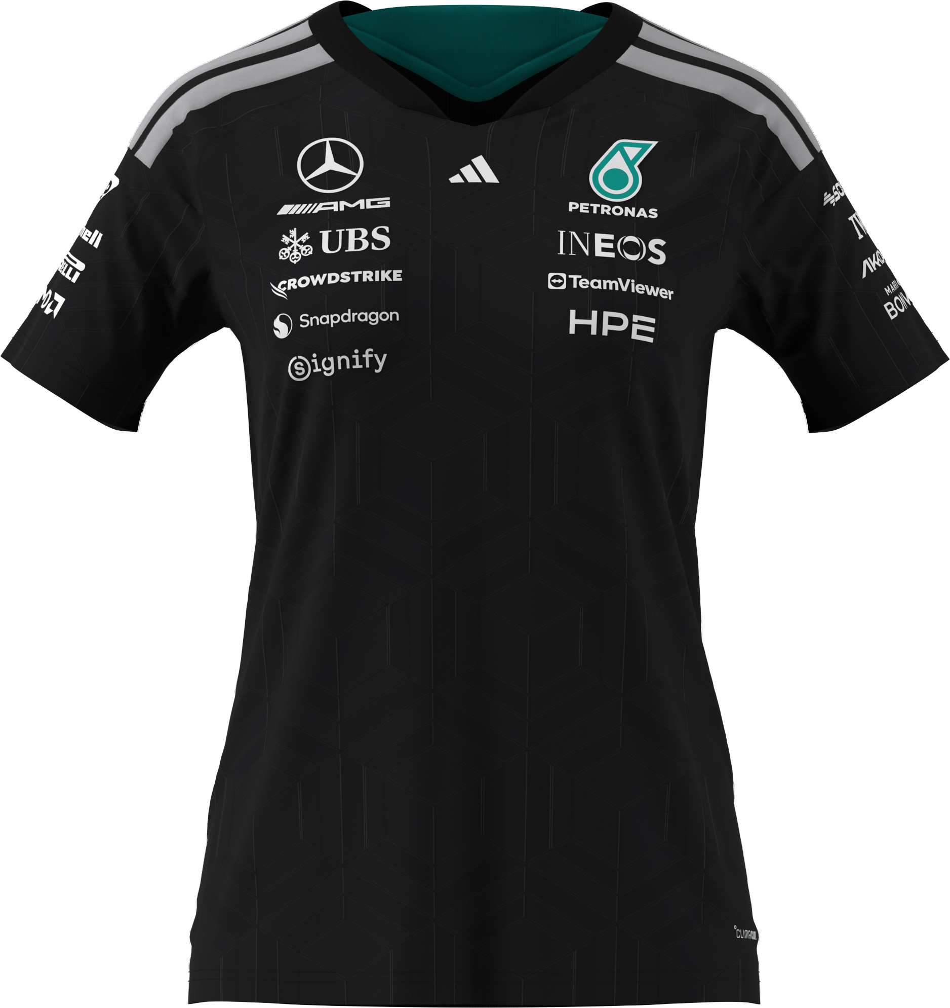 Dámské tričko, Řidič, Mercedes-AMG F1 - černá, L