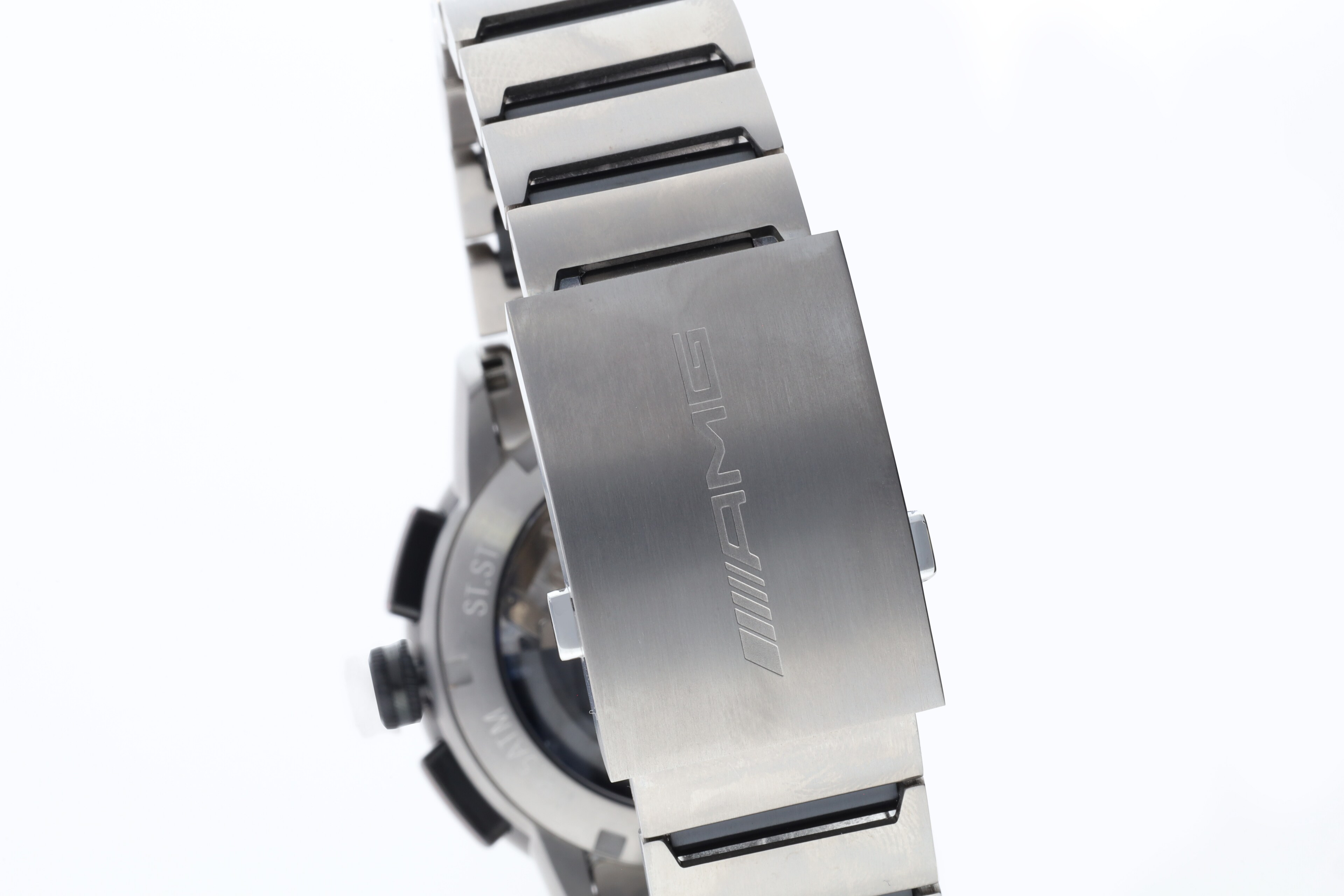 Automatický chronograf AMG, Muži, Business - černá / anthracite / červená, Nerezová ocel / Titan