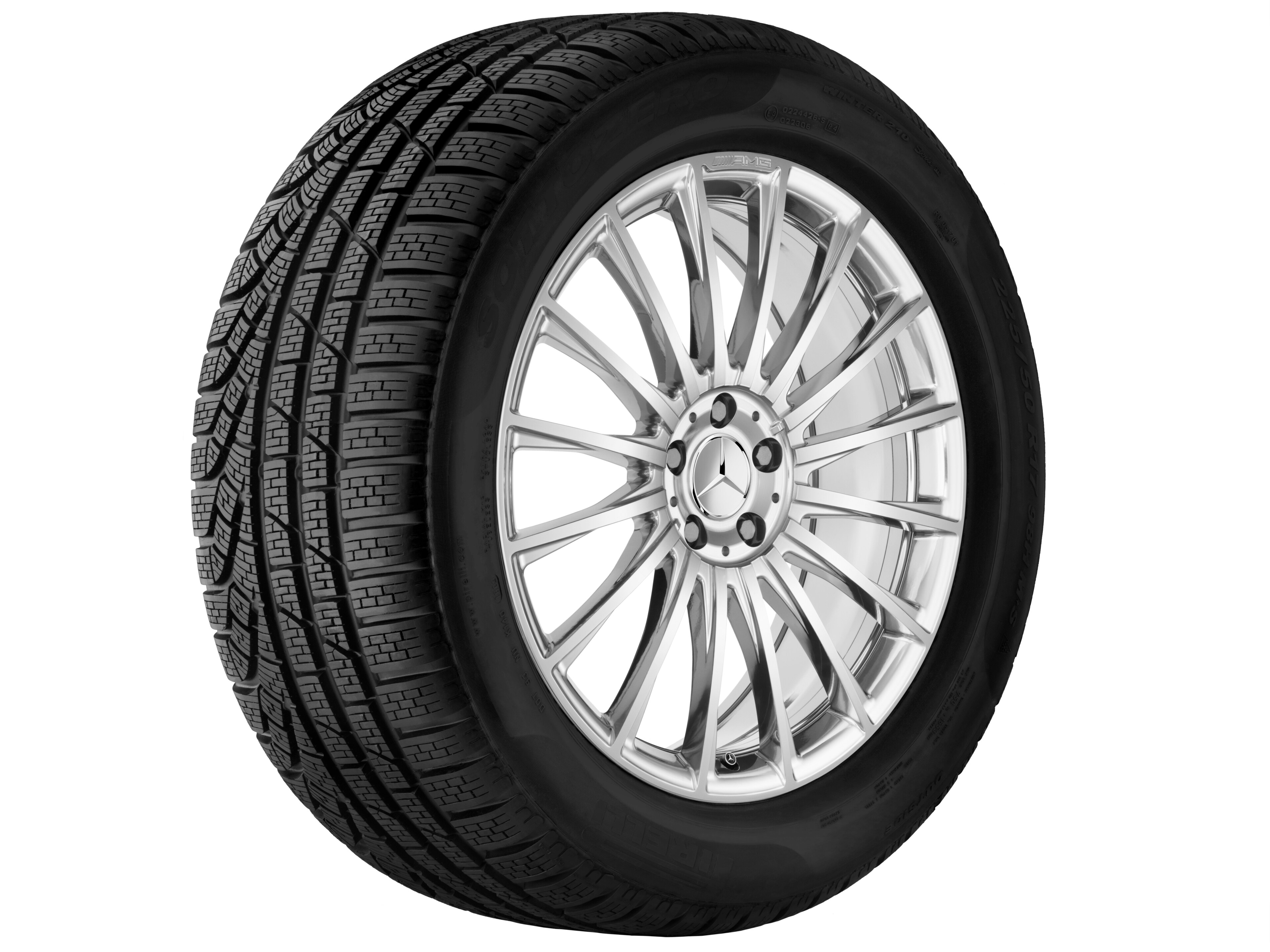 Kovaná kola AMG ve vícepaprskovém provedení, 50,8 cm (20 palců) - 8,5 J x 20 ET 39, šedá titanium, vysoce leštěné