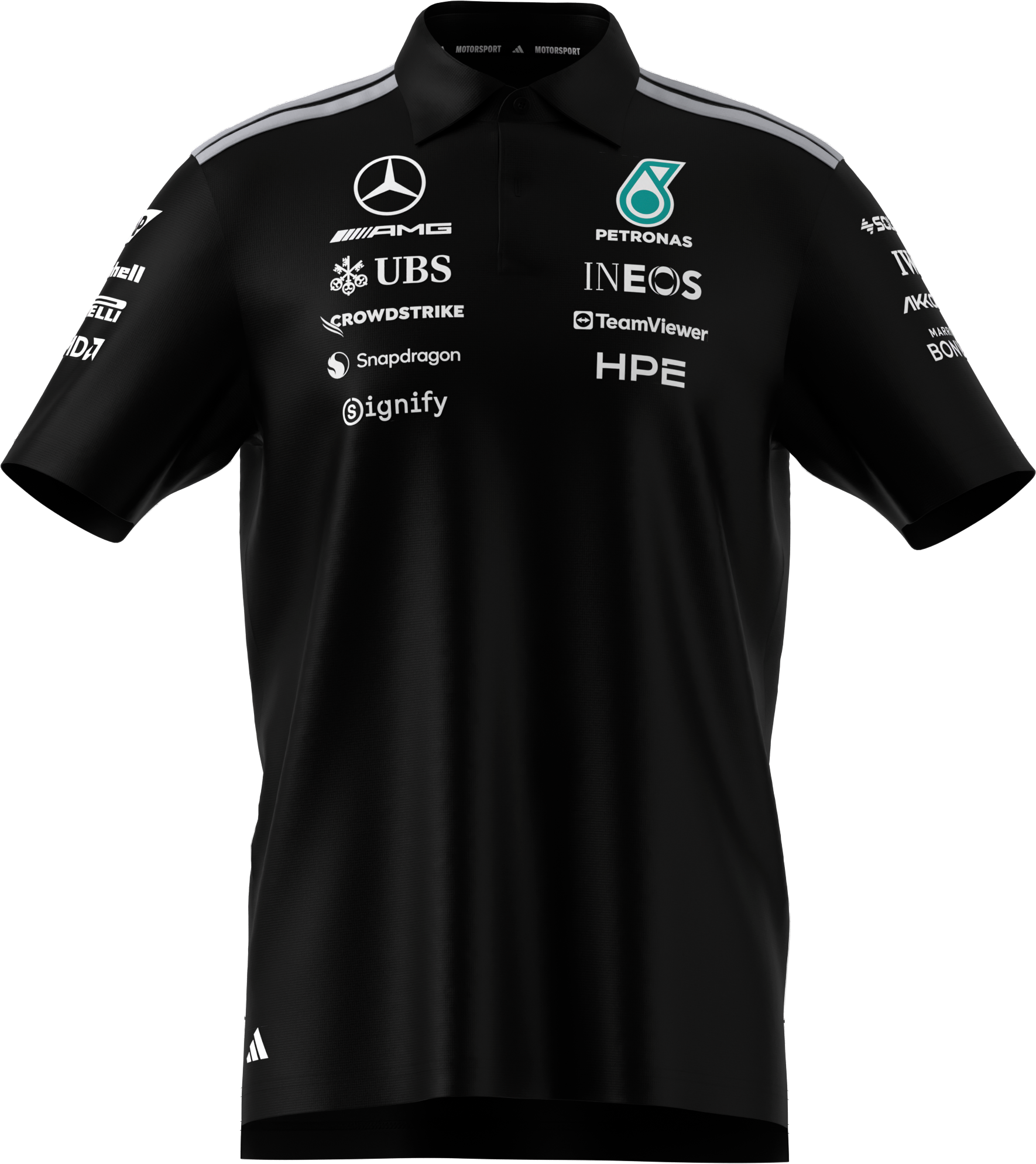 Pánské triko polo, Tým, Mercedes-AMG F1 - černá, M