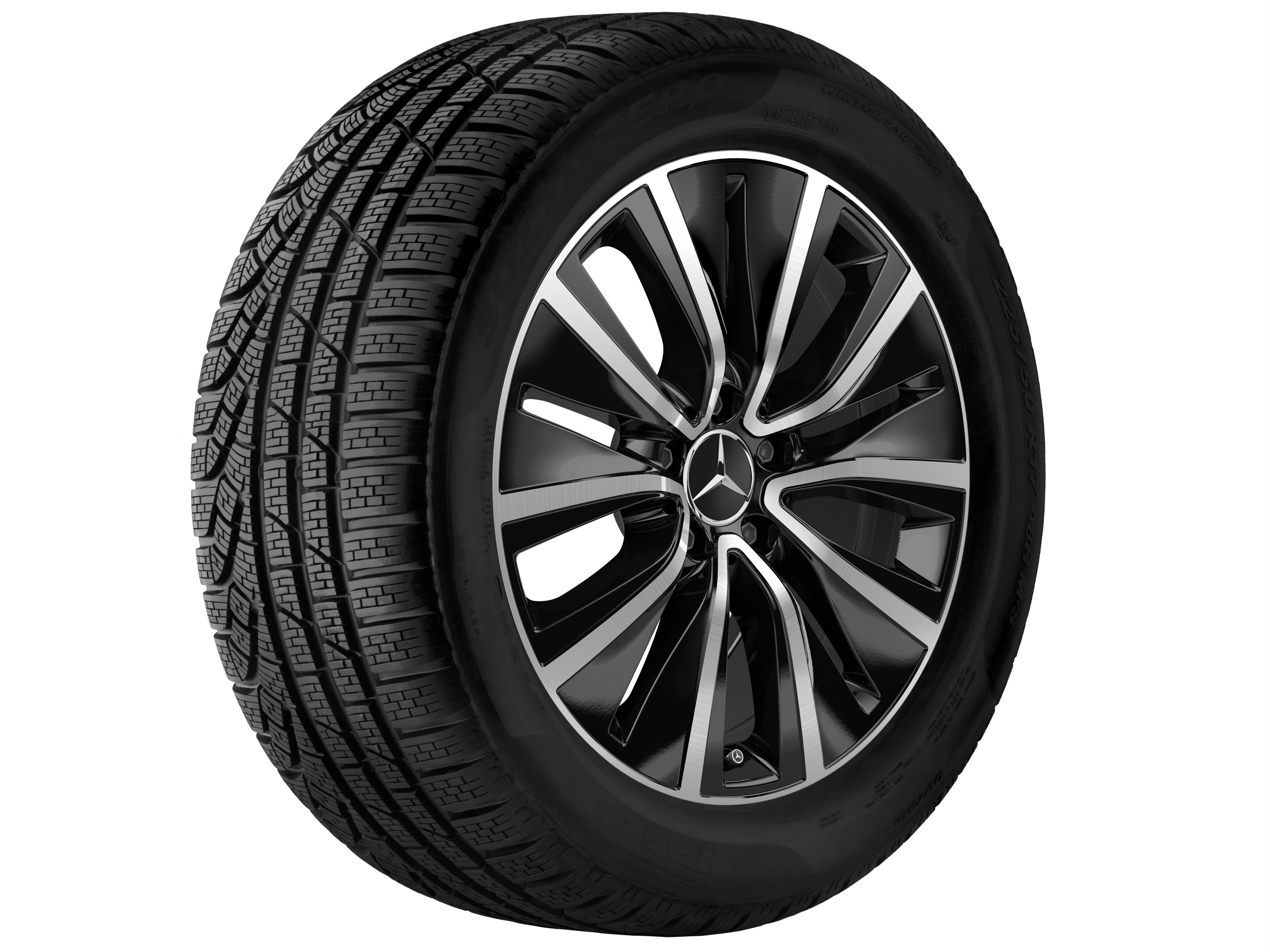 Kolo s 10 otvory, 45,7 cm (18 palce) - 8 J x 18 ET 33, černá, soustružené do lesku